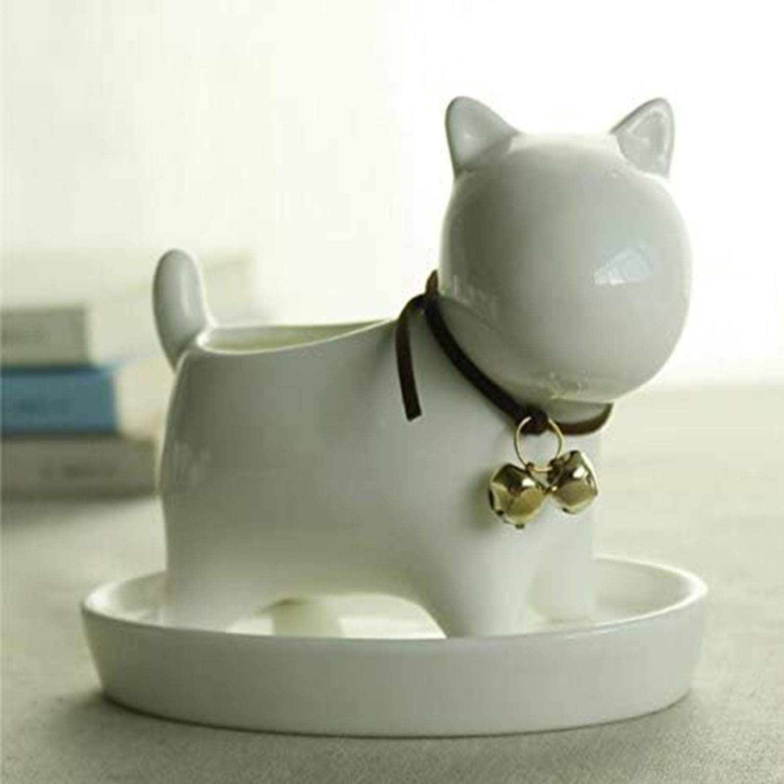 Handmade Ceramic Dog-Shaped Succulent Planter - Mini Cute Animal Flower Pot for Plants, Cactus & Home Decor | Perfect Gift for Plant Lovers & Pet Owners | Ideal for Windowsills, Office Desks & Garden Decor