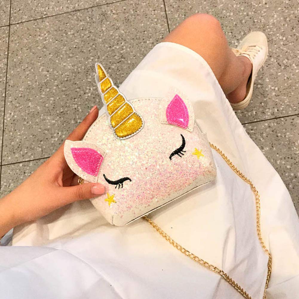 Unicorn PU Leather Crossbody Bag for Women & Girls - Small Shoulder Purse Handbag - Perfect for School, Parties & Everyday Use
