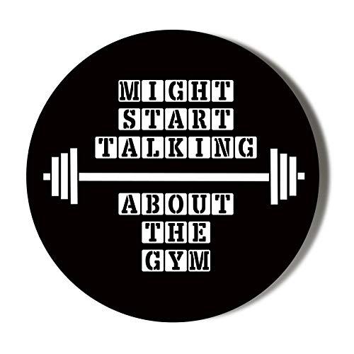 58mm Gym Bodybuilding Mirror with Humorous Quote - Perfect for Home Gym, Fitness Motivation & Workout Room Decor