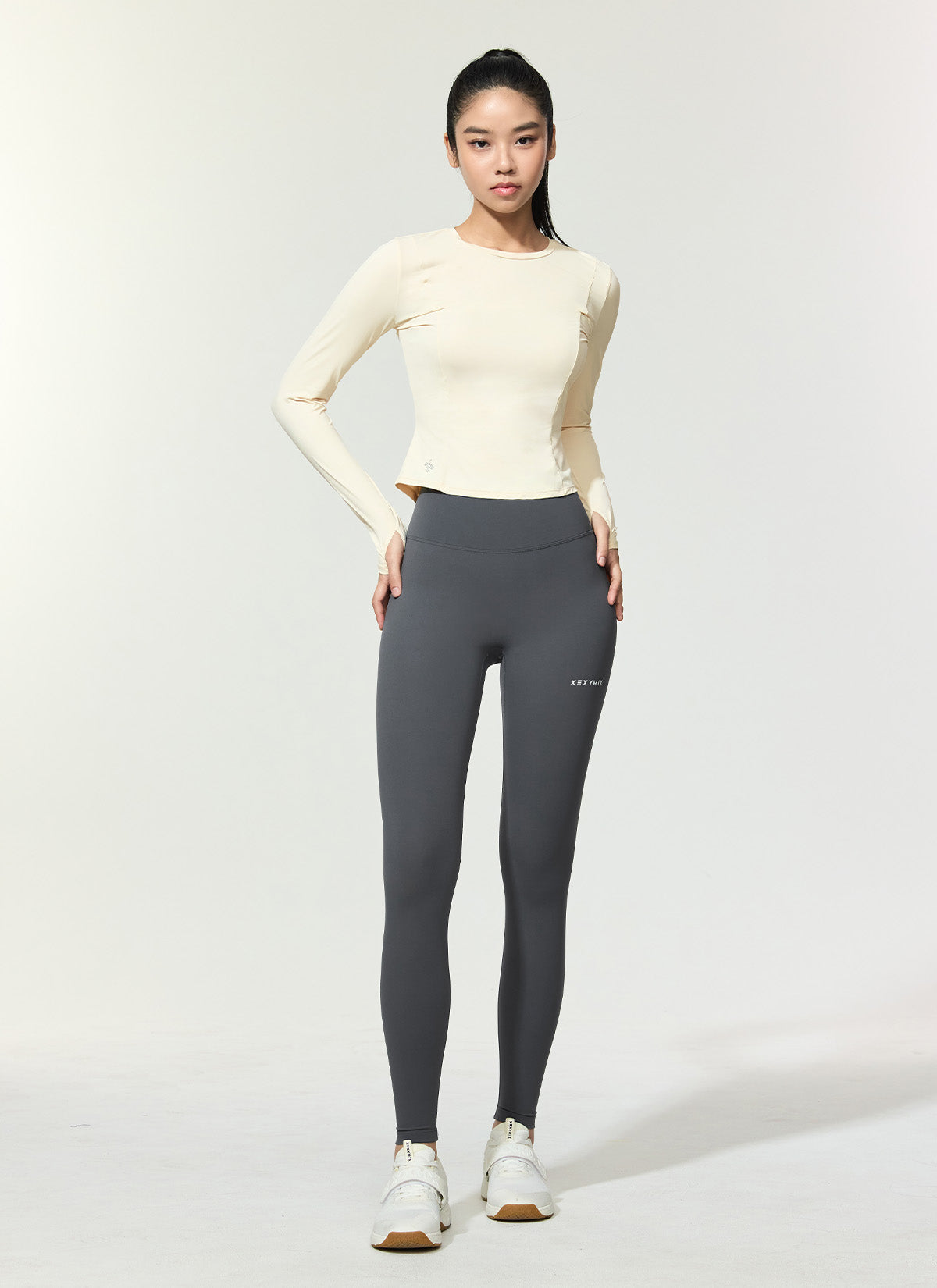 Breathable Cooling Princess Finger Hole Long Sleeve Shirt - Perfect for Yoga, Running & Outdoor Activities