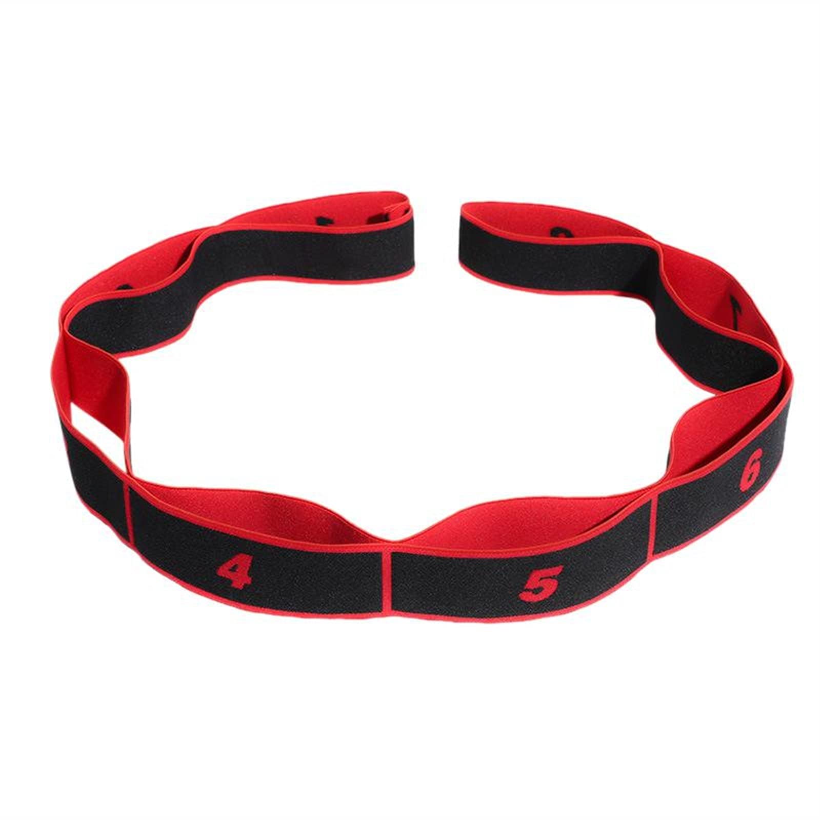 NFEGSIYA Elastic Resistance Bands for Yoga, Pilates, Latin Dance & Gym Fitness - Stretching Pull Strap Belt with Loop for Exercise & Workouts (Red Black) - Perfect for Home Training, Physical Therapy & Flexibility Improvement