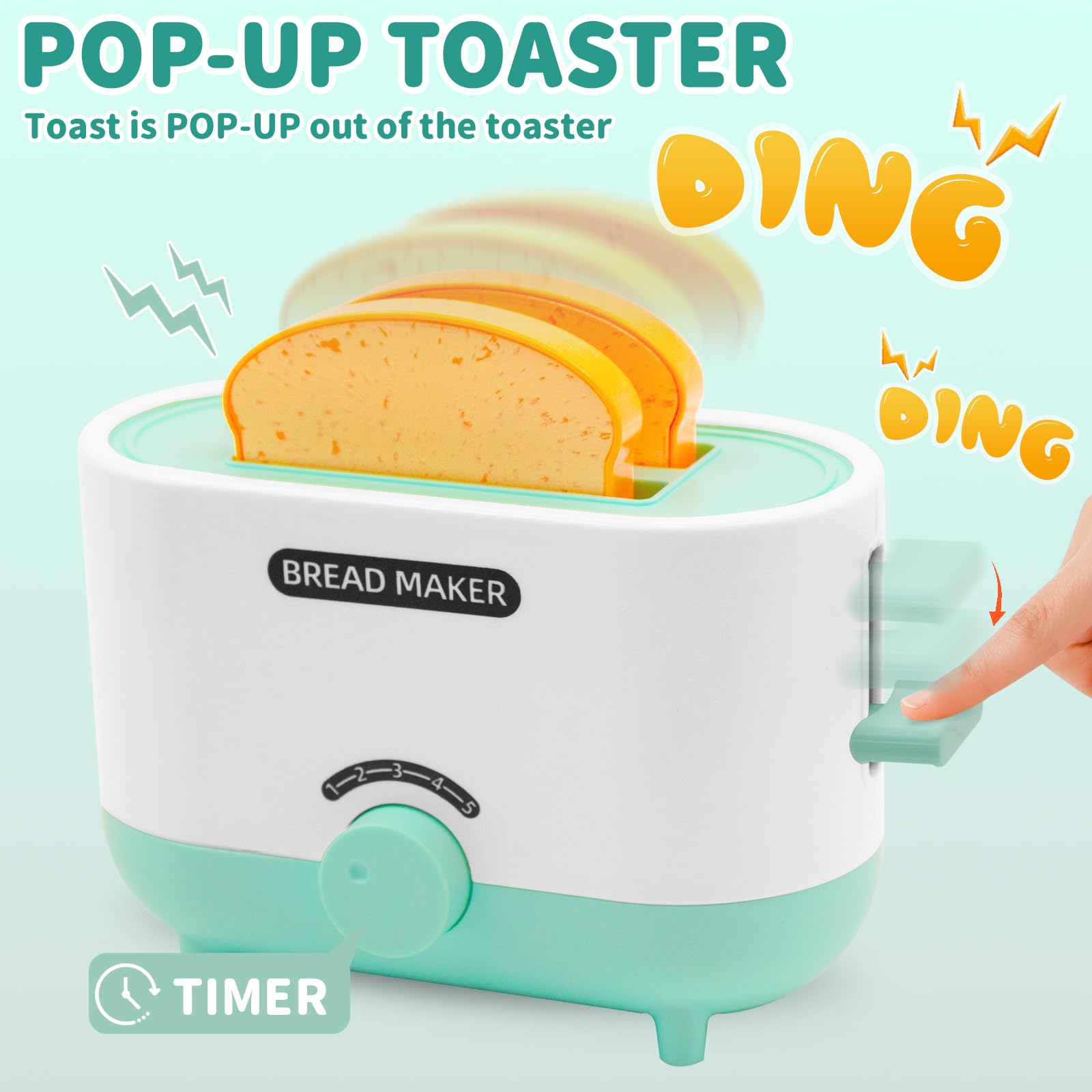 **Pretend Play Kitchen Toys Set for Kids - Blender, Coffee Maker, Mixer & Toaster with Light & Sound, Role Play Toy Gift for Girls & Boys Ages 3-6 - Perfect for Home, Preschool & Playhouse Fun**
