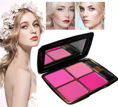 Best 4-in-1 Blush Palette for Women & Girls - Cream & Powder Blusher Set for Cheeks, Contouring & Highlighting | Perfect for Everyday Makeup, Date Night & Special Occasions