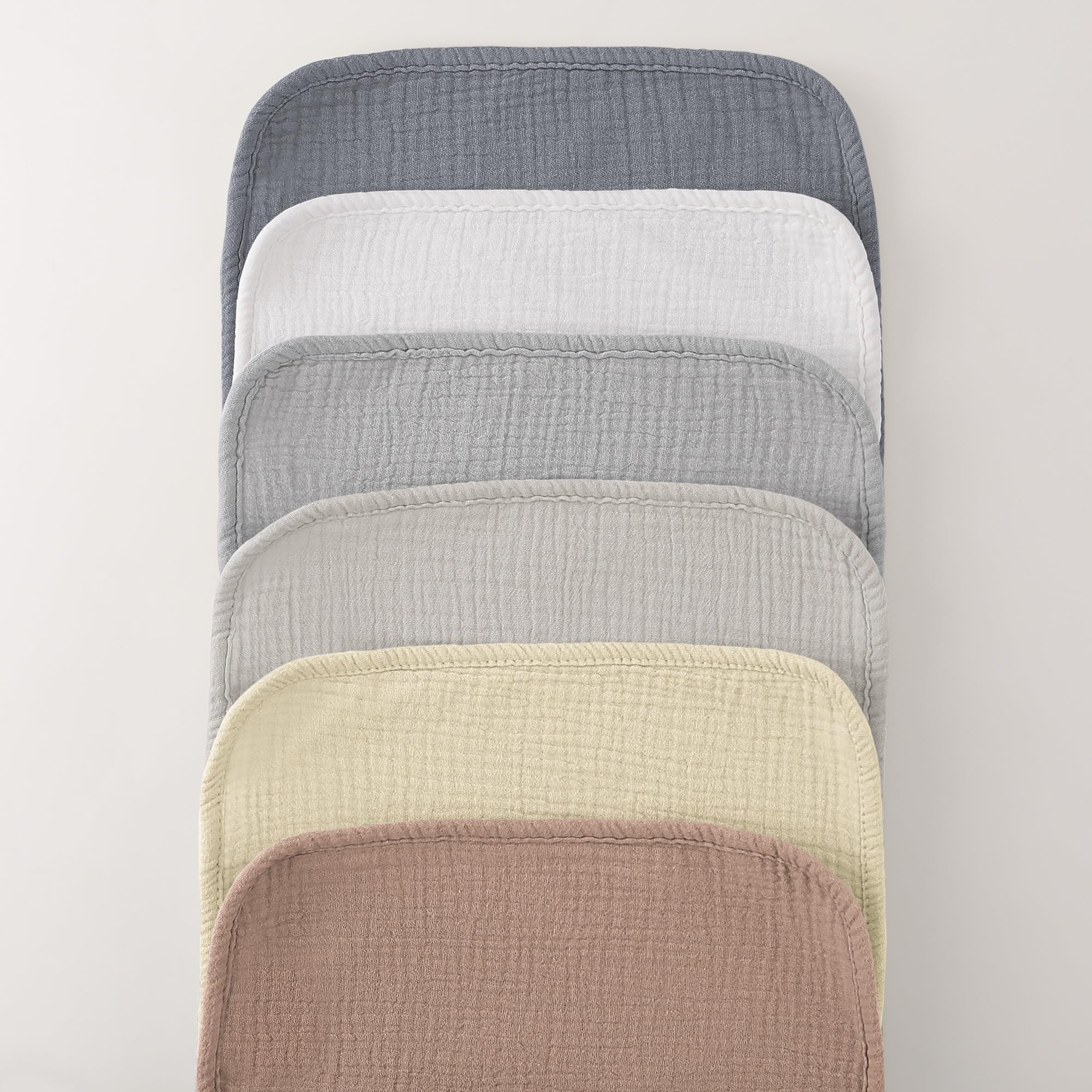 Premium 100% Cotton Muslin Burp Cloths for Babies - Ultra Soft & Absorbent 20x10 Inch Unisex Newborn Essentials (6-Pack) - Perfect for Feeding, Spit-Up Protection & Gentle Skin Care