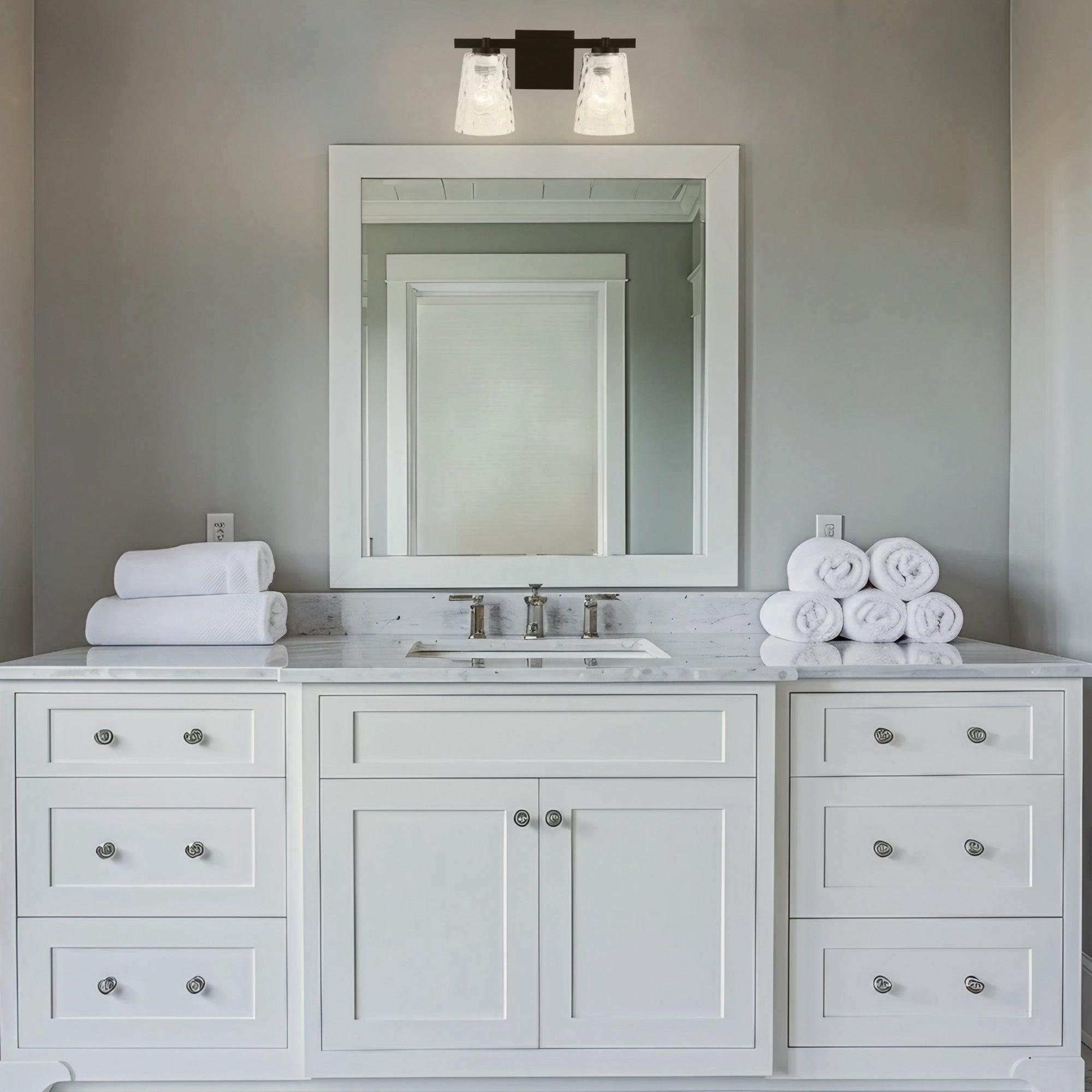 Radiance Modern 2-Light Dimmable Vanity Light - Bathroom Makeup Mirror Lighting Fixture for Bedroom, Dressing Room & Powder Room