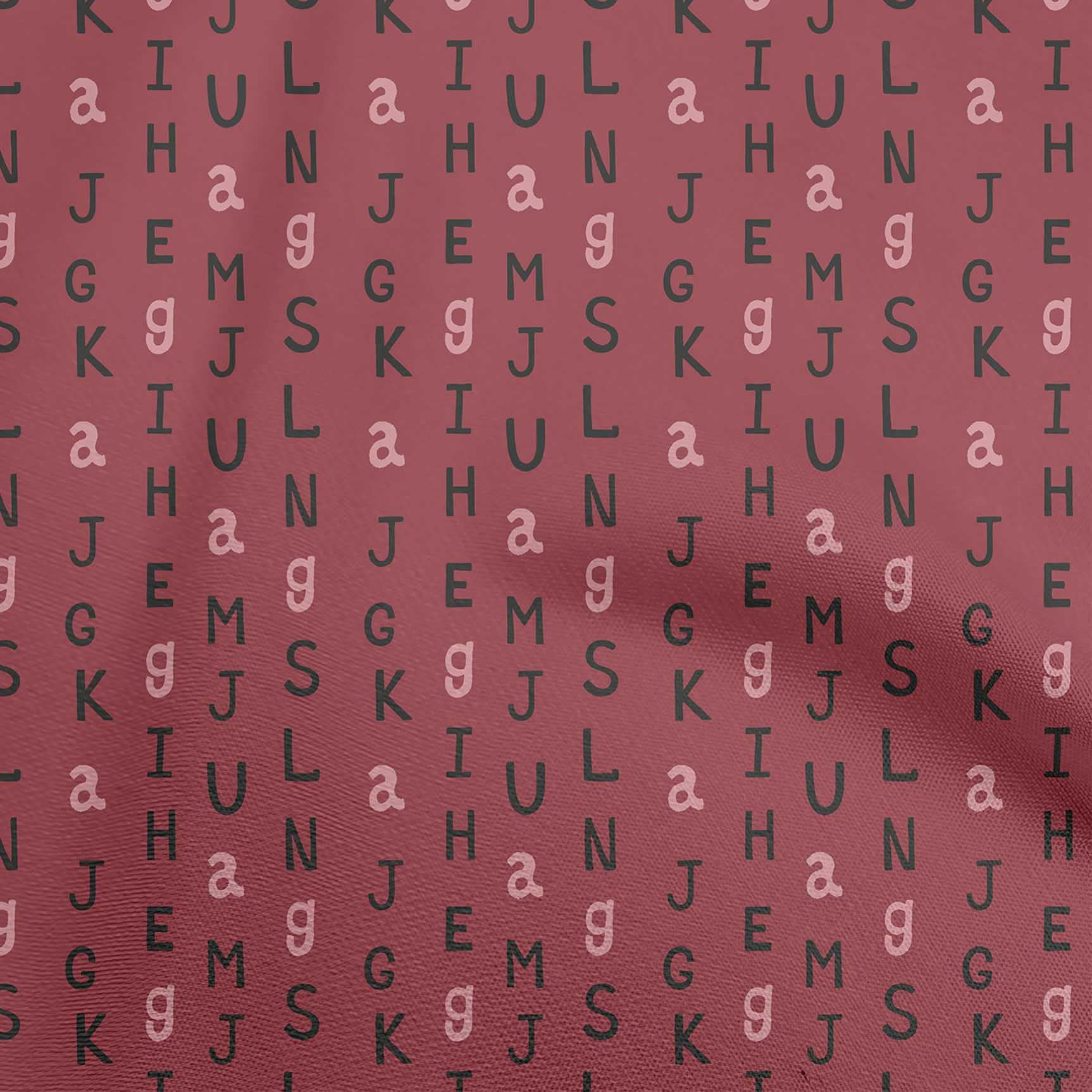 oneOone Velvet Red Fabric Alphabet Print DIY Sewing Material - 58 Inch Wide for Clothing, Quilting & Home Decor Projects | Soft, Durable & Easy to Sew