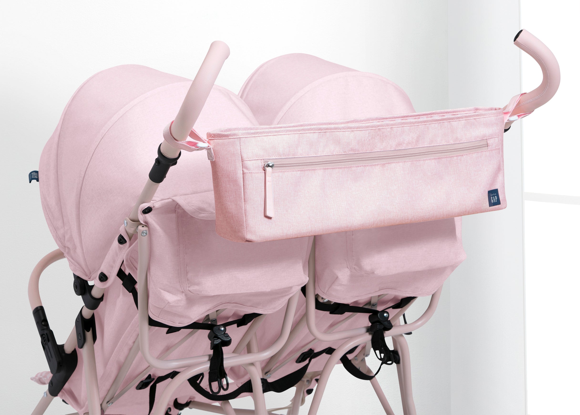 BabyGap Classic Parent Organizer for Double Stroller - Convenient Storage for Diapers, Bottles & Essentials - Perfect for Shopping, Travel & Family Outings