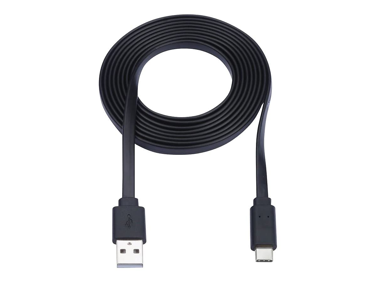 Tripp Lite USB-A to USB-C Cable 6ft - Flat Design USB 2.0 Fast Charging & Data Sync Cable - Compatible with Thunderbolt 3, MacBook, iPad Pro, Samsung Galaxy - Perfect for Home, Office & Travel Charging