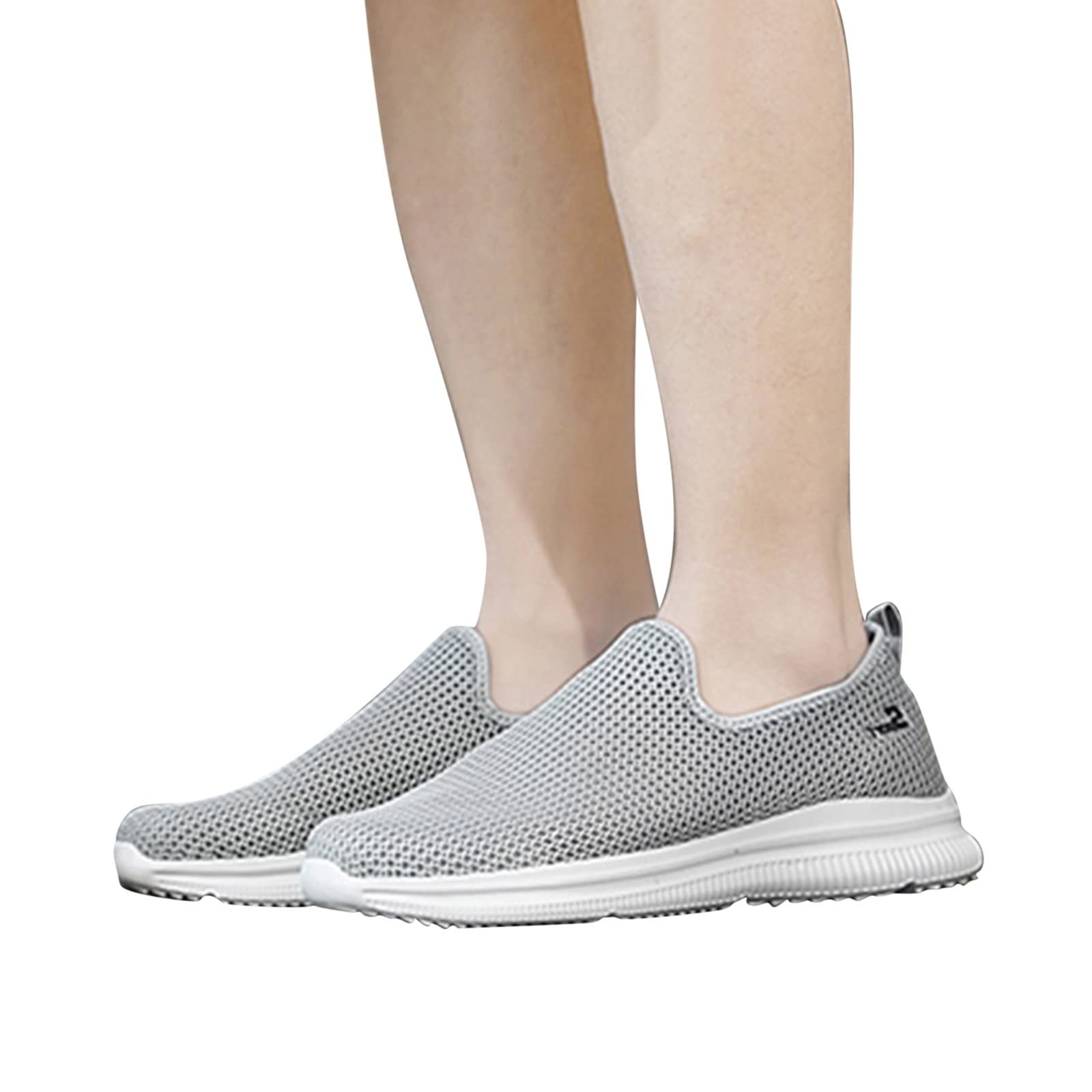 **Women's Wide Width Slip-On Sneakers - Hands-Free Running Shoes for Women - Casual Fashion Loafers & Tennis Shoes - Red Dress Shoe for Walking, Work & Travel**