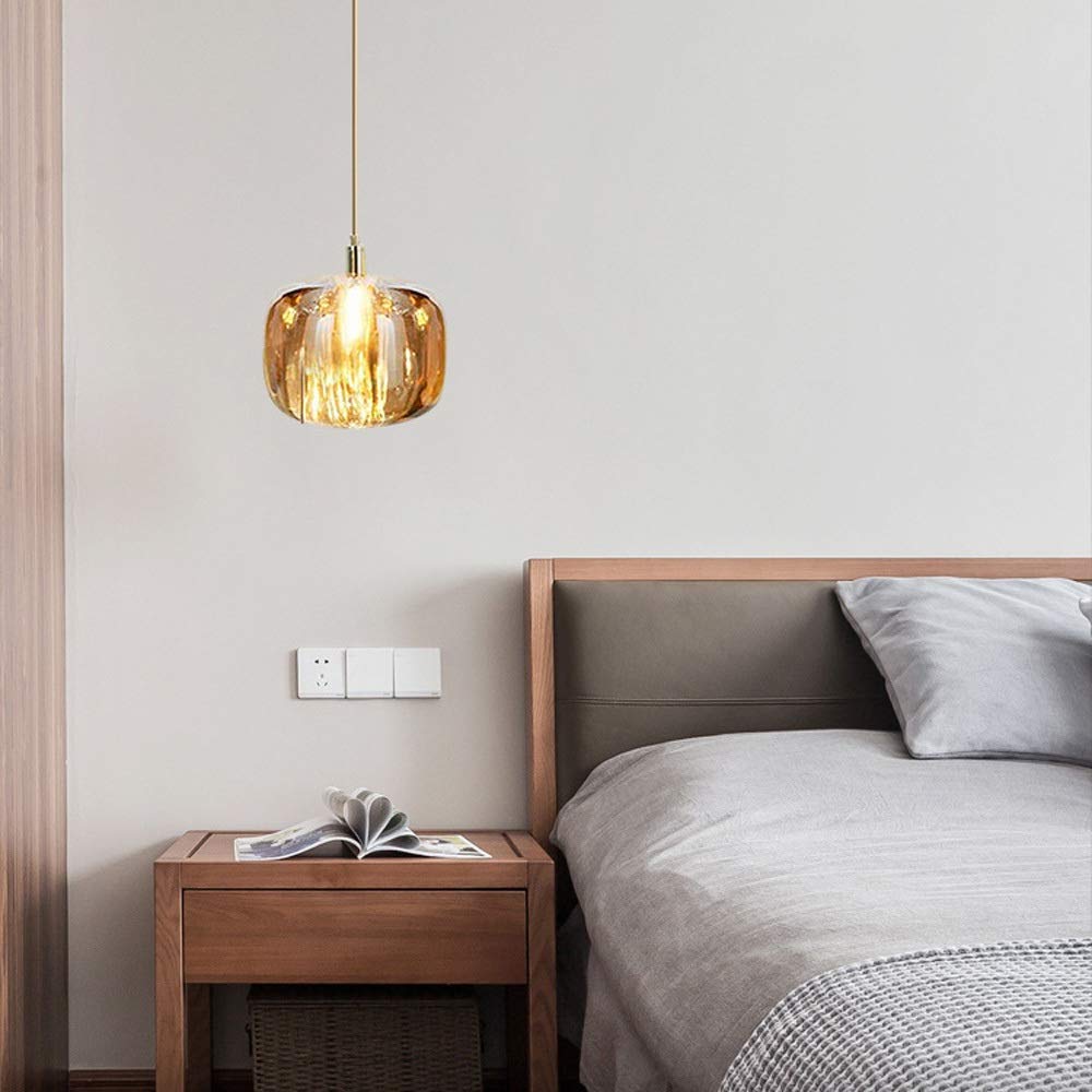 Modern Crystal Pendant Light - Geometric Metal Hanging Lamp with Nordic Style, Stainless Steel Ceiling Fixture for Dining Room, Bedroom, Bedside, Cafe & Bar | Elegant Lighting for Home Decor and Commercial Spaces