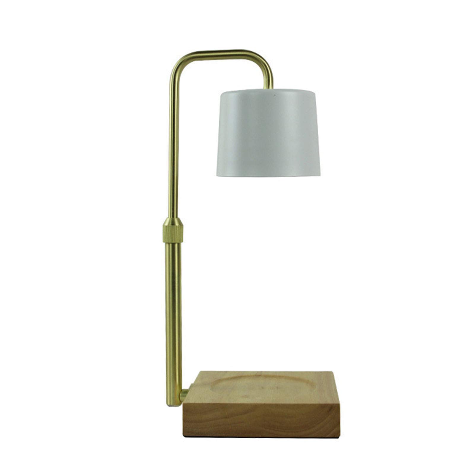 QLIGHA Adjustable Height Candle Warmer Lamp - Modern Rotatable Dimmable Wax Melter with Wooden Base for Home Aromatherapy | Perfect for Living Room, Bedroom & Spa Relaxation