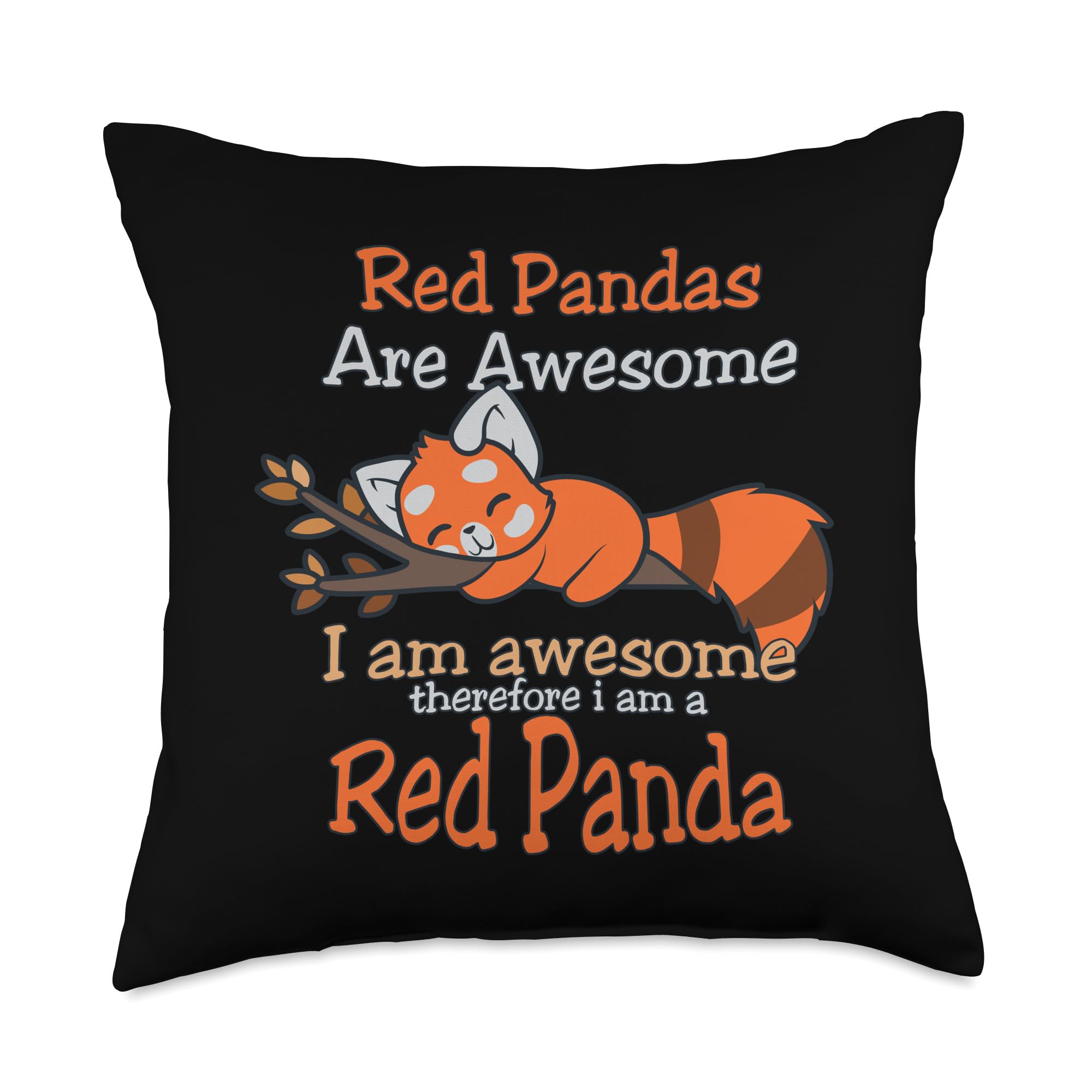 Red Panda Throw Pillow - Cute Animal Lover Gift for Men & Women - Perfect for Home Decor, Bedroom, Living Room & Gifts