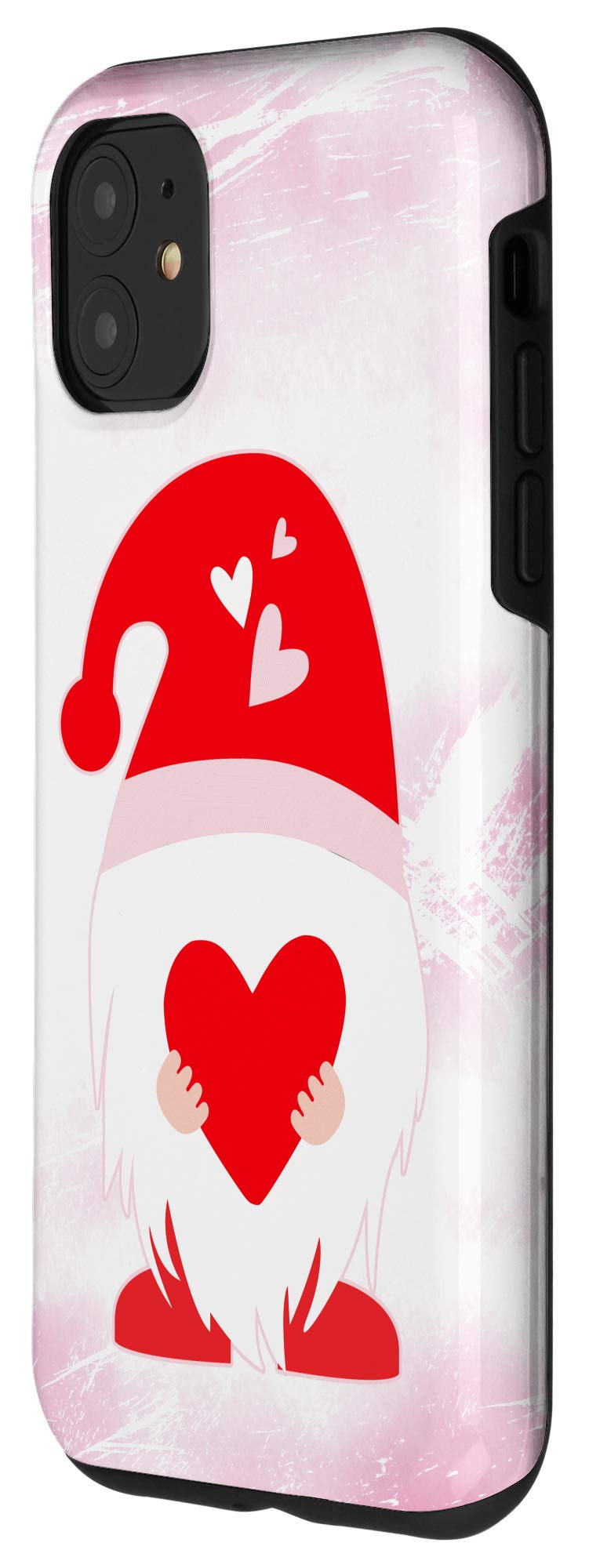 iPhone 11 Case with Cute Gnome Design on Watercolor Pink Background - Trendy Protective Cover for Women, Girls, Teens | Perfect Gift for Birthday, Christmas, Valentine's Day