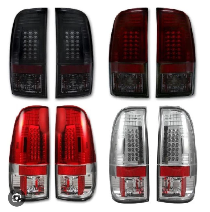 Ford Super Duty F250 F350 F450 F550 1999-2007 LED Tail Lights - Clear Lens Replacement for Enhanced Visibility & Safety - Perfect for Off-Roading, Towing & Night Driving