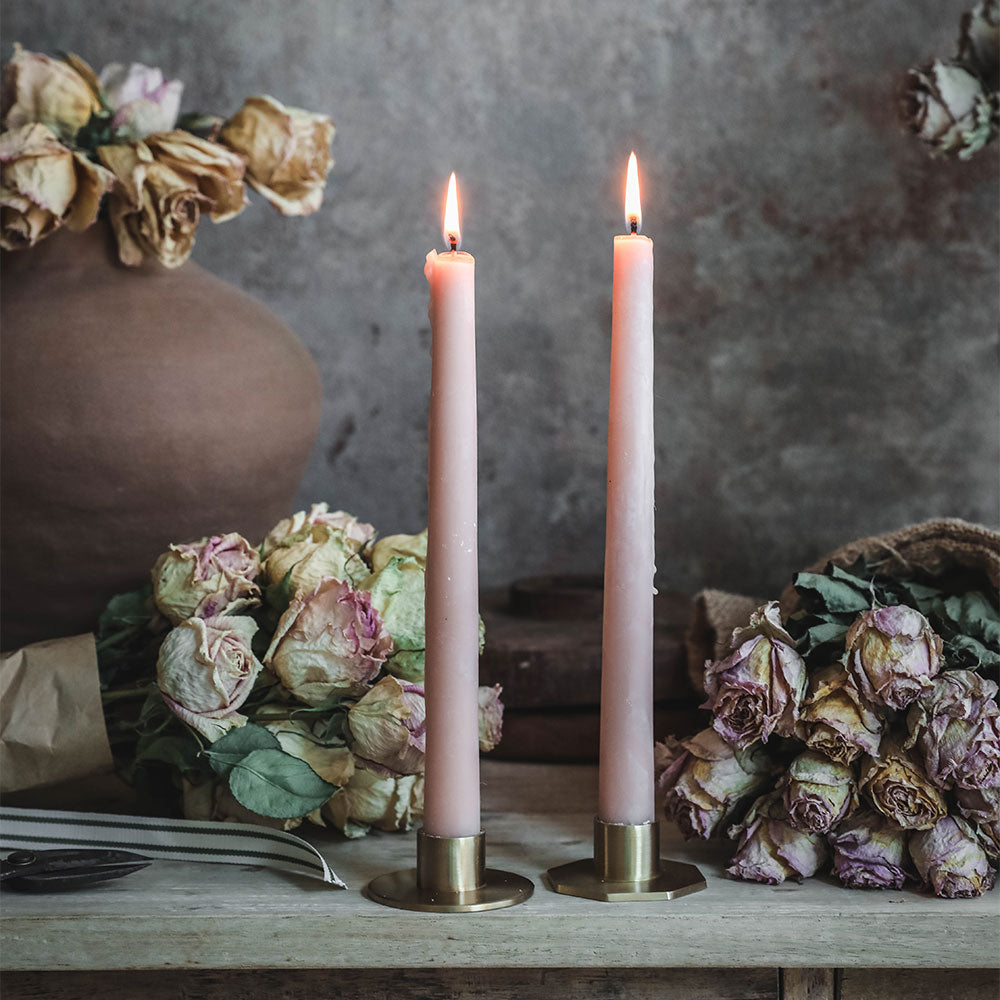 Elegant Petite Brass Candle Holder for Table Decor - Perfect for Weddings, Romantic Dinners & Home Decoration