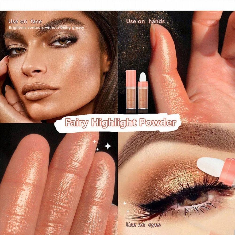 6 Color Fairy Dust Highlighter Powder - High Gloss Face & Body Shimmer with Sparkle for Makeup & Cosmetics | Perfect for Parties, Festivals & Special Occasions
