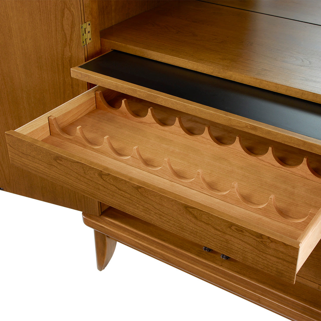 Martine Arched Bar Cabinet - Stylish Wine Storage & Home Bar Furniture for Living Room, Dining Room or Home Office Decor