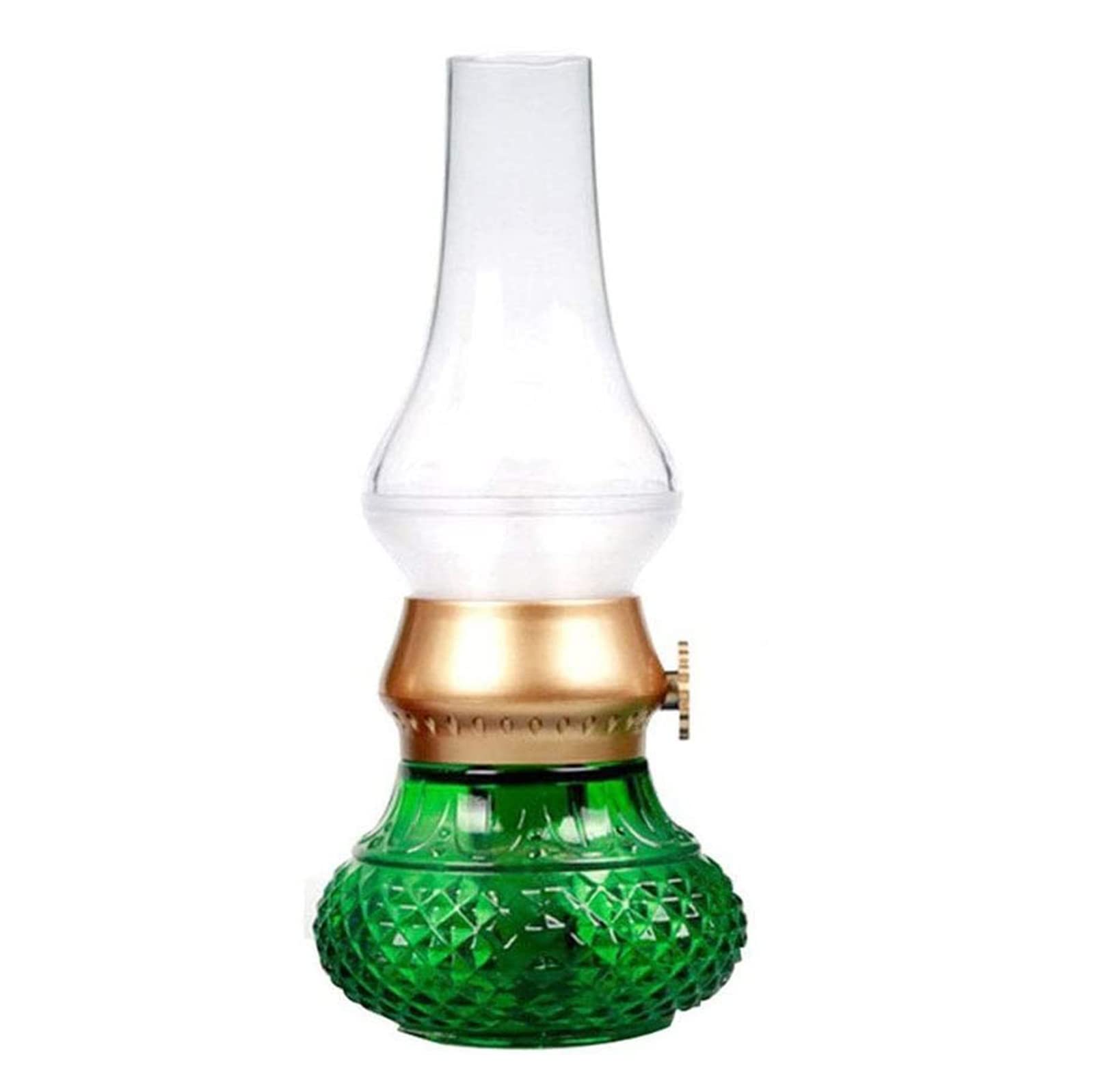 JCHHOME Blow Control LED Light - Rechargeable Flameless Candle Lantern with Vintage Design, Bedside Lamp & Small Night Light in Green | Perfect for Home Decor, Romantic Ambiance, and Nursery Lighting
