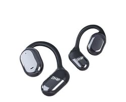 ZIHNIC Open-Ear Wireless Bluetooth Headphones with Microphone, Comfortable Ear Hooks, 28H Battery Life, IPX5 Waterproof, Compatible with iPhone & Android Phones (Black) - Perfect for Running, Workouts, and Outdoor Activities
