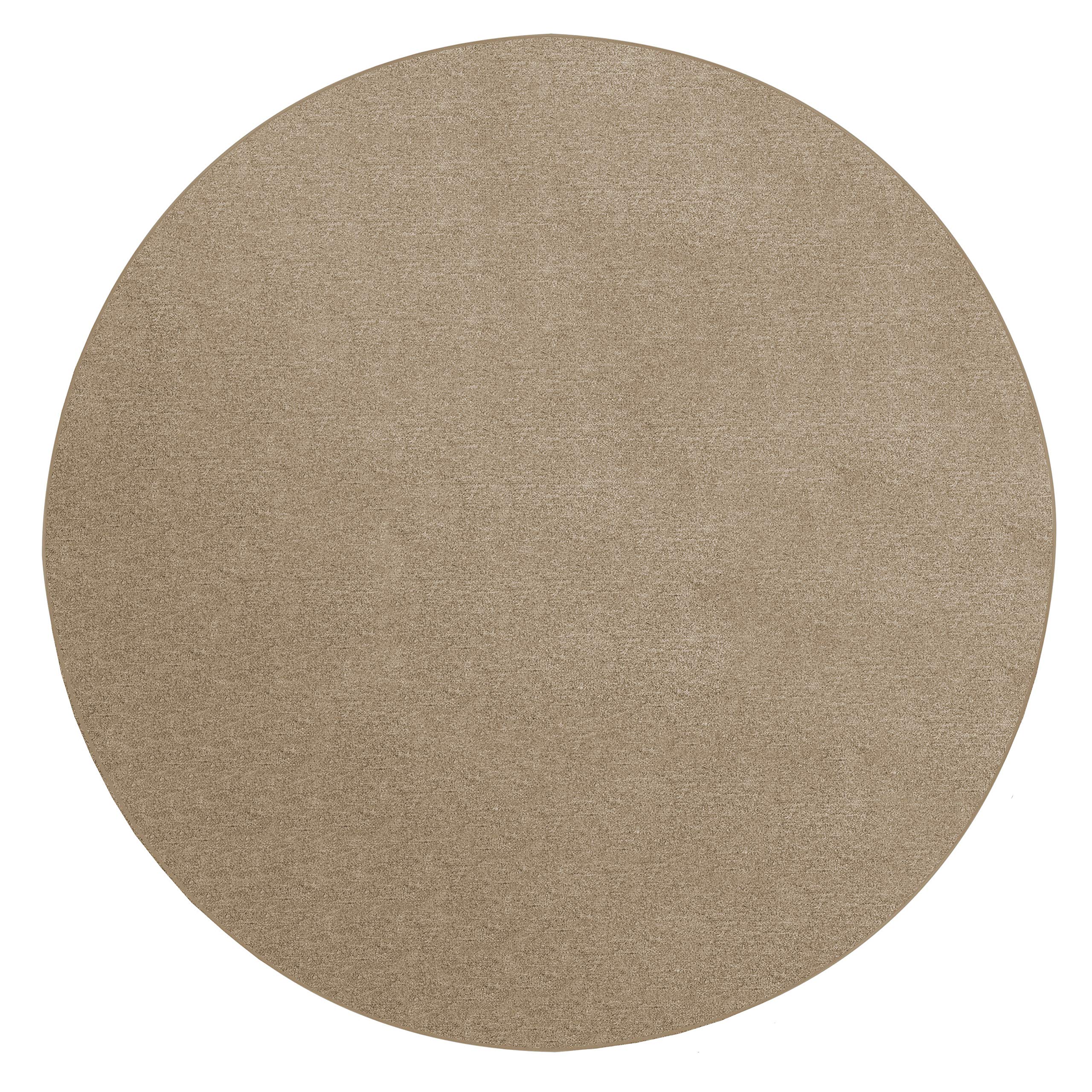 Premium Bound Fabric Finished Edges Indoor/Outdoor Area Rug - 9' Round Non-Slip Carpet for Living Room, Patio, Deck, and Bedroom
