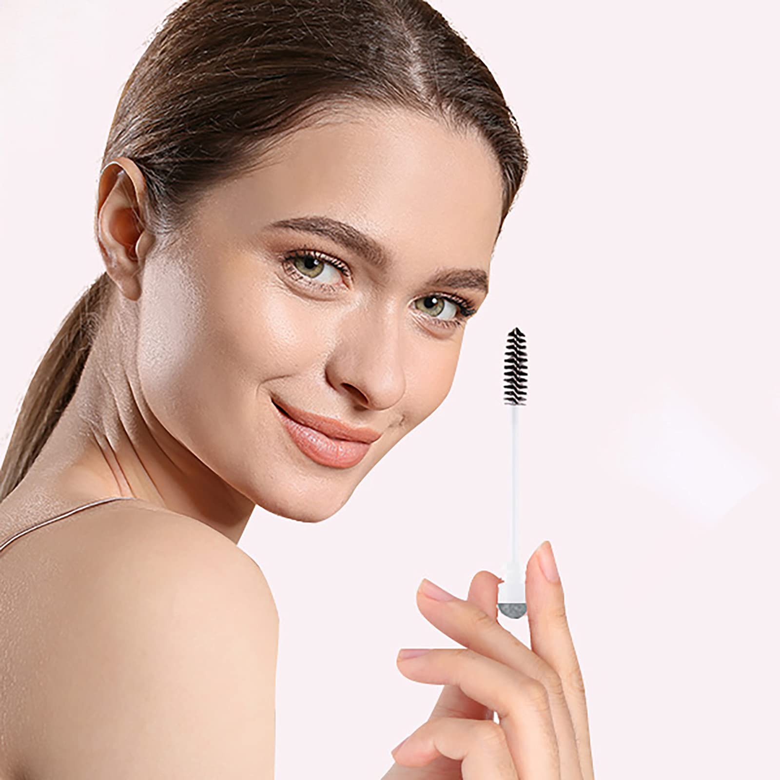 20 Pack Disposable Mascara Brushes - Eyelash Extension Wands with Tubes - Sanitary Lash Spoolies for Professional Makeup & DIY Lash Extensions - Perfect for Salons, Home Use & Travel (Sky Black)