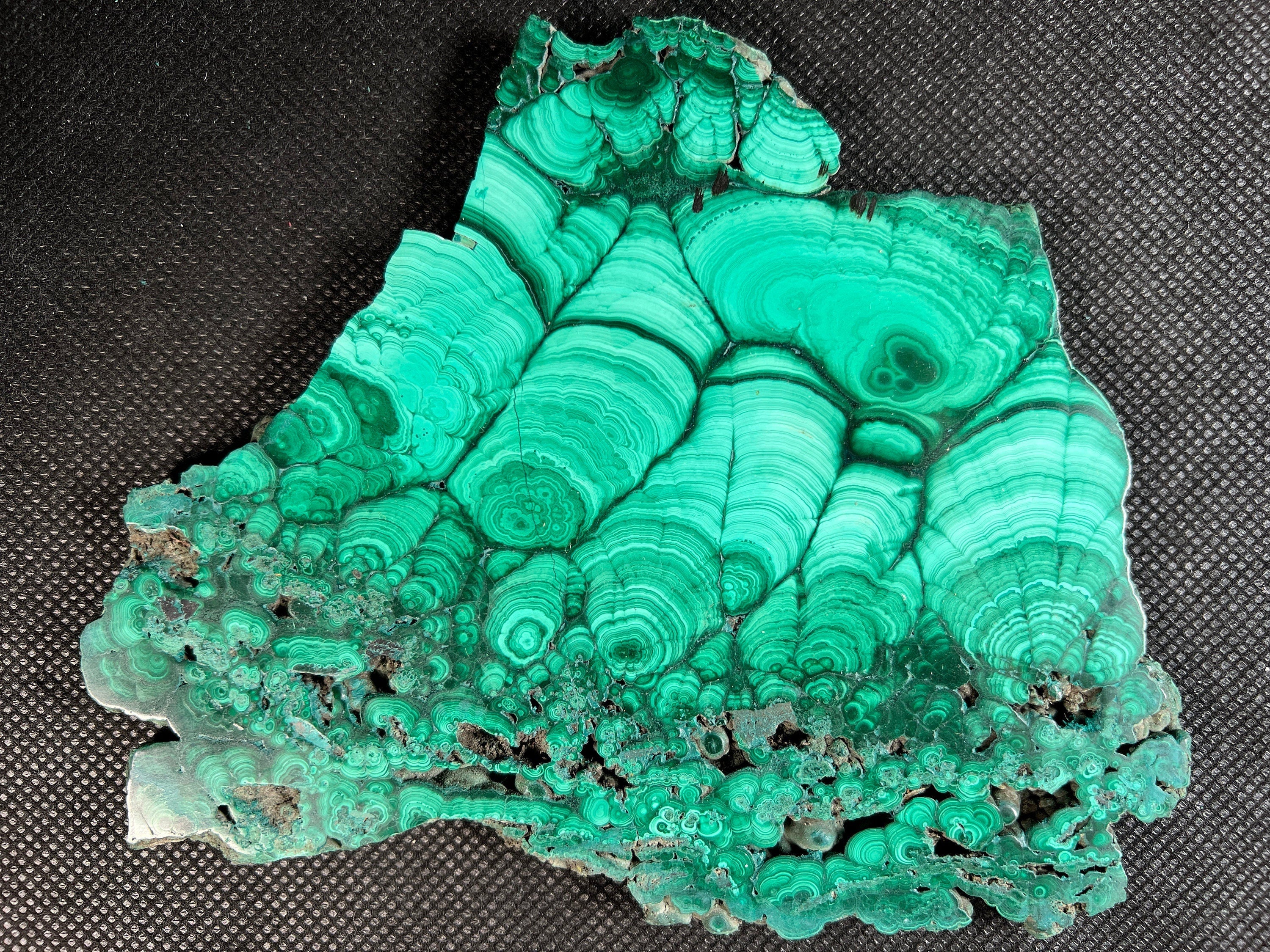Natural Green Malachite Crystal Slab - Premium Stone for Jewelry Making, Unique Handcrafted Gift & Elegant Home Decor (50431) - Perfect for DIY Crafts, Meditation Spaces & Luxury Interior Design