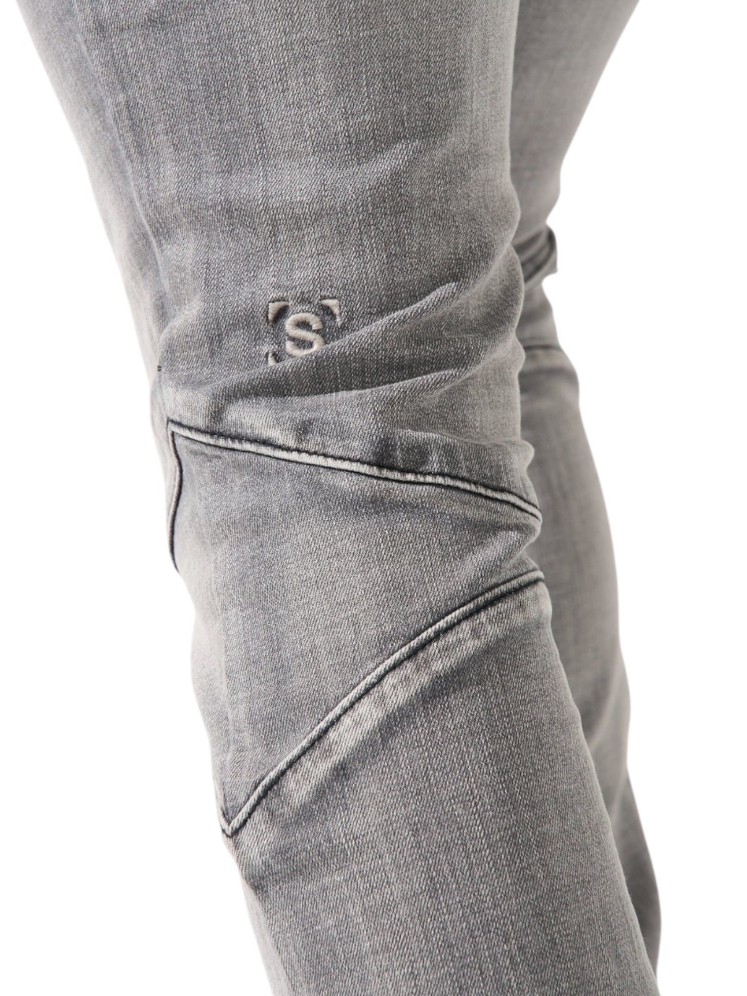 Serenede Noctis Stacked Jeans for Women - High Waist Grey Distressed Denim Pants | Perfect for Casual Outfits, Streetwear & Night Out Looks