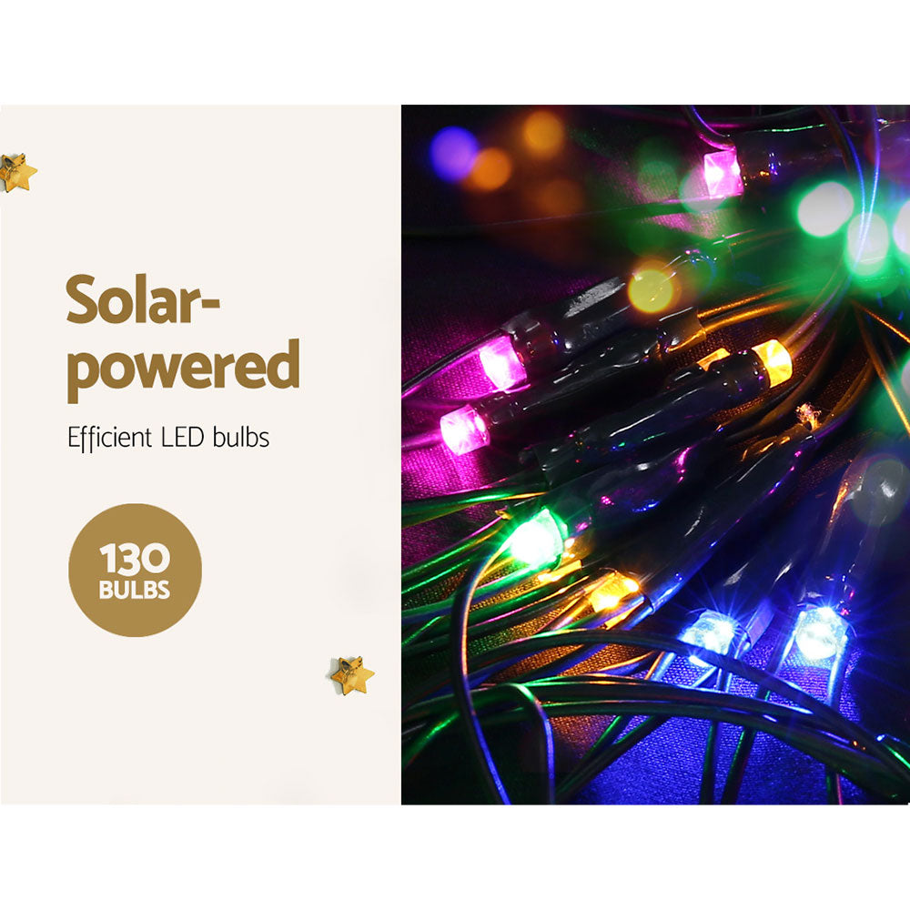 1.3M Christmas Lights - 130 LED Snowflake String Lights for Indoor/Outdoor Holiday Decor - Perfect for Christmas Trees, Windows, and Party Decorations