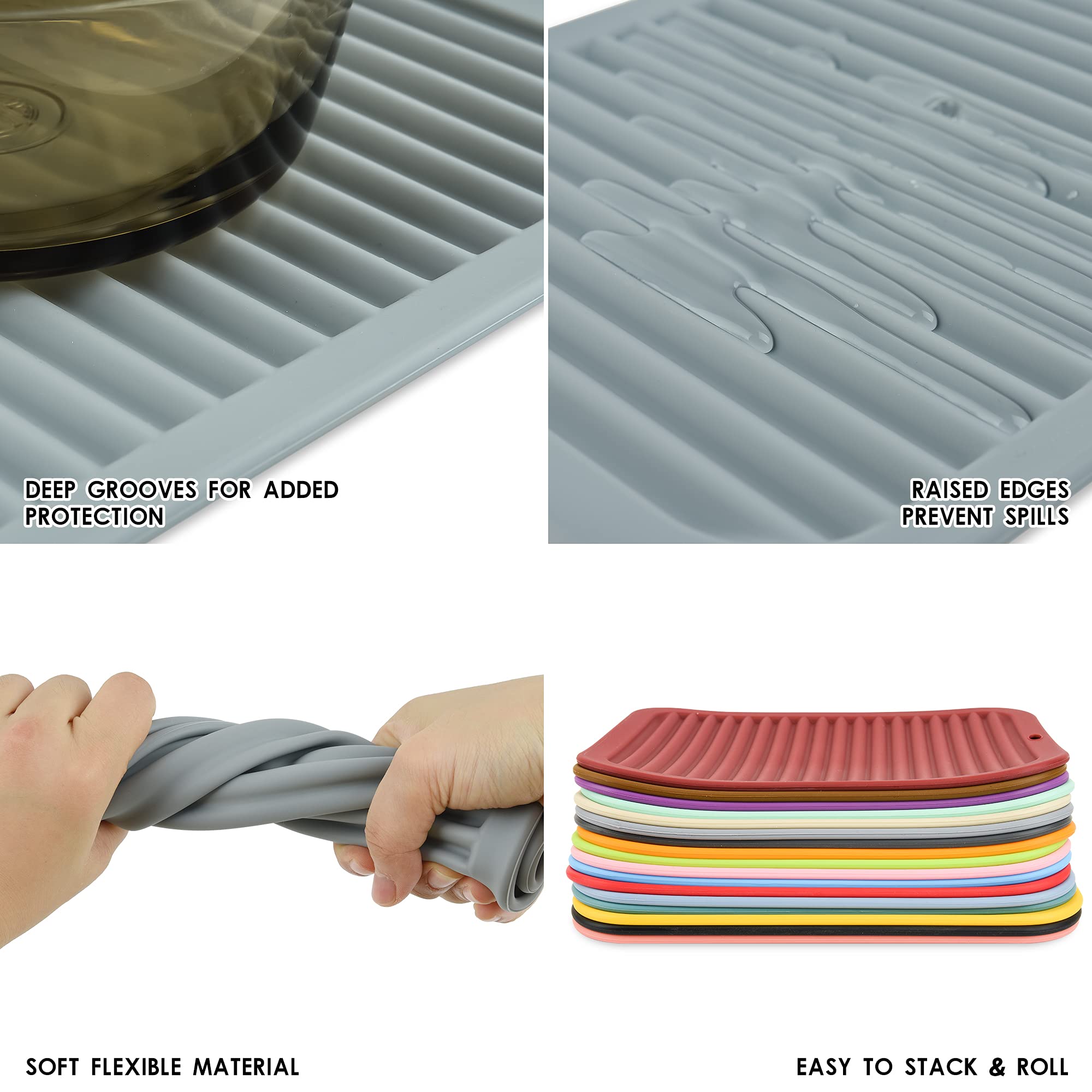 Premium Silicone Trivet Mats Set of 2 - 9