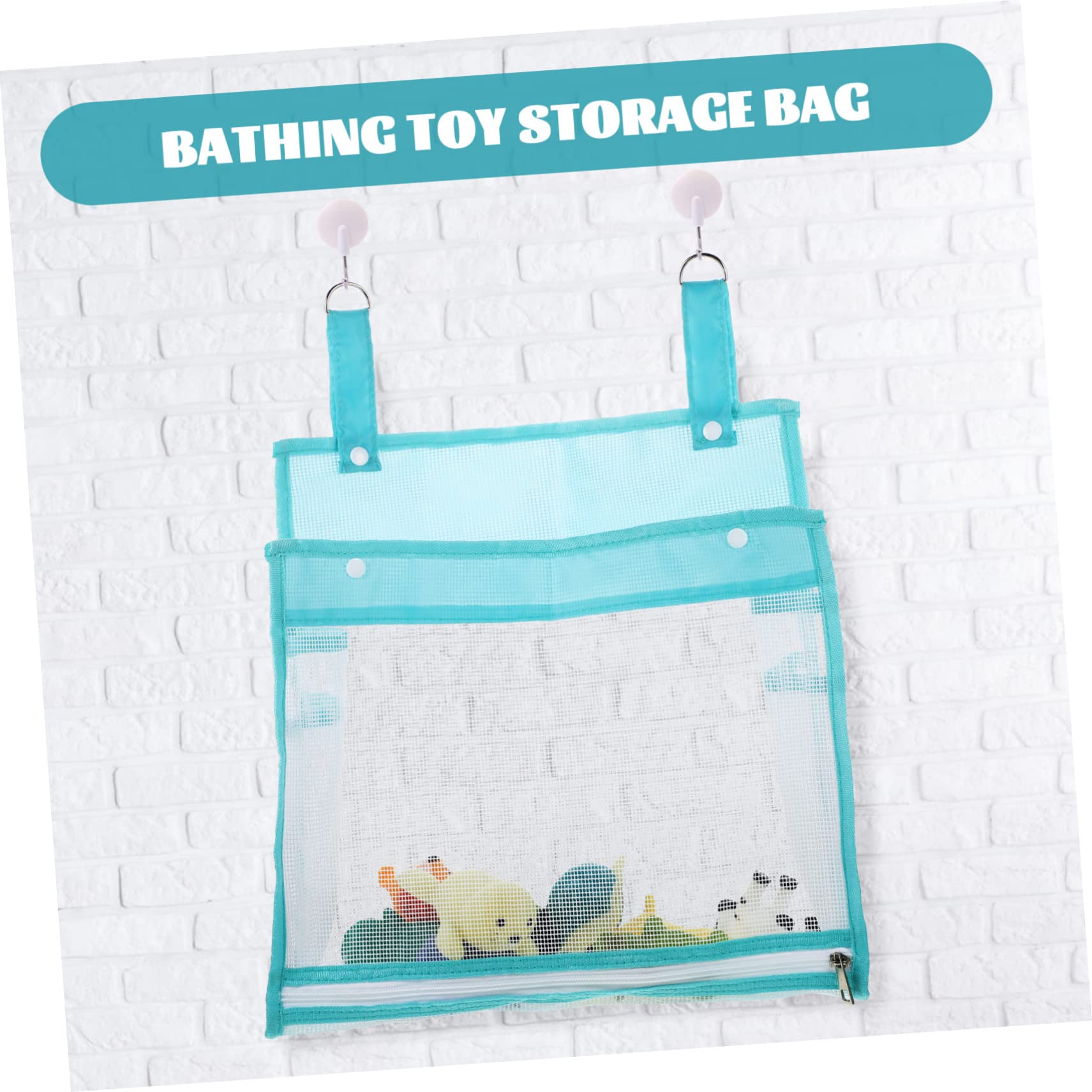 FAVOMOTO 3-Pack Breathable Mesh Bath Toy Organizer Pouch - Portable Waterproof Storage Bag for Baby Bath Toys, Shower Organizer & Tub Toy Holder - Perfect for Bath Time, Pool, Beach & Travel Use