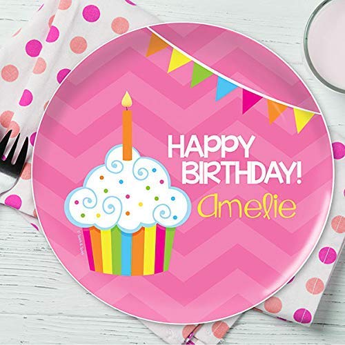 Personalized Birthday Plate for Girls - Custom Kids Dinnerware Set for Birthday Parties, Celebrations & Special Occasions
