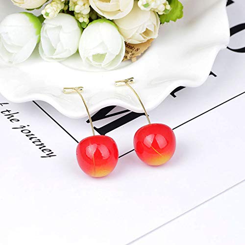 Kakyoin Cherry Dangle Earrings for Women - Sweet & Lovely Fruit-Shaped Jewelry - Funny & Cute Gift for Her - Perfect for Cosplay, Anime Conventions & Everyday Fashion Accessories