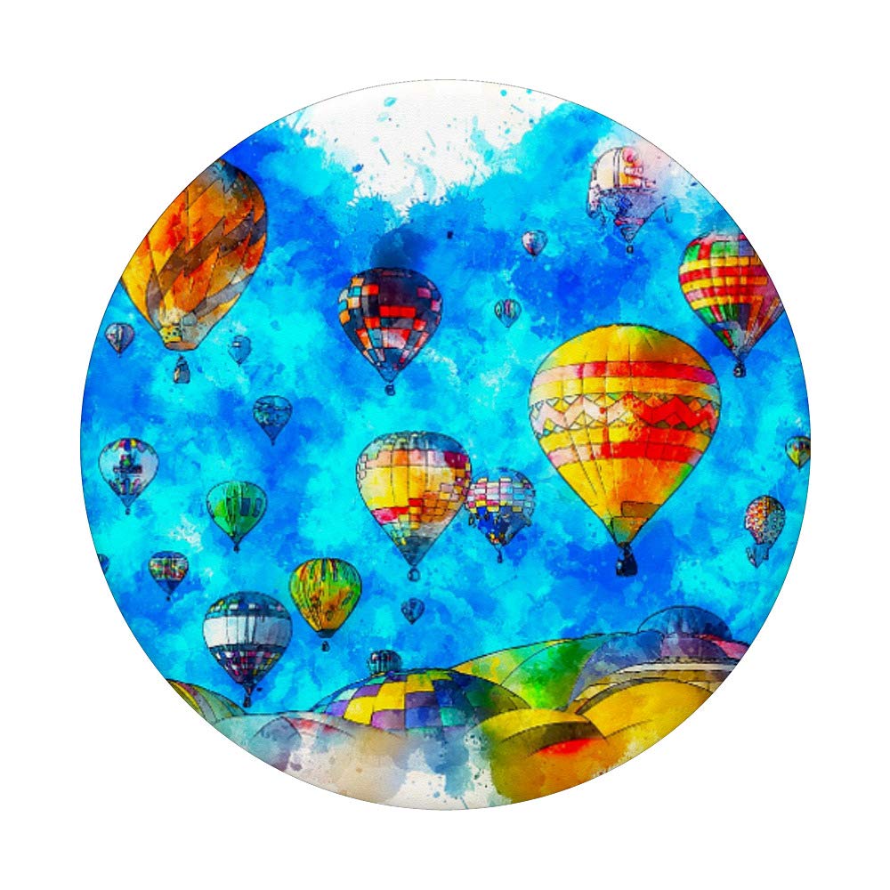 Hot Air Balloon Pop Socket - Swappable Phone Grip for iPhone, Samsung & Tablets | Cute Balloon Festival Accessory | Perfect for Travel, Selfies & Daily Use