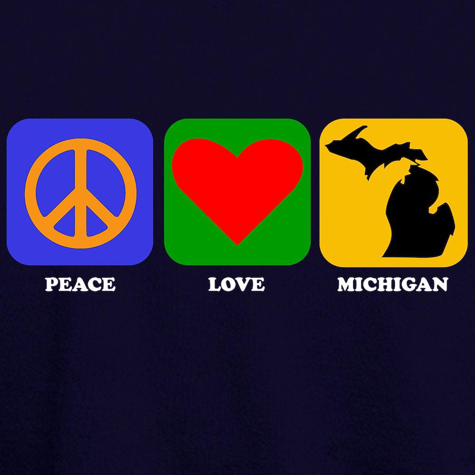 Peace Love Michigan Zip-Up Hoodie for Women - Cozy Fleece Sweatshirt with Front Pockets | Perfect for Casual Wear, College Campuses & Outdoor Activities