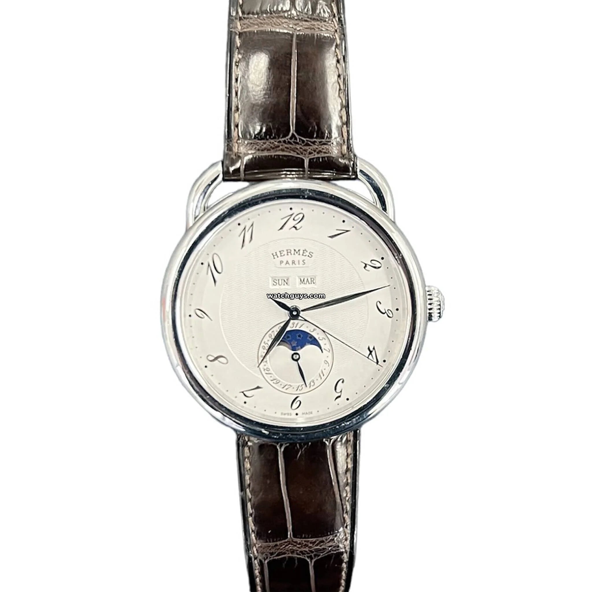 Hermes Arceau Grande Lune Moonphase Watch - Luxury Swiss Automatic Moon Phase Timepiece for Men & Women | Perfect for Formal Events, Business Meetings & Special Occasions