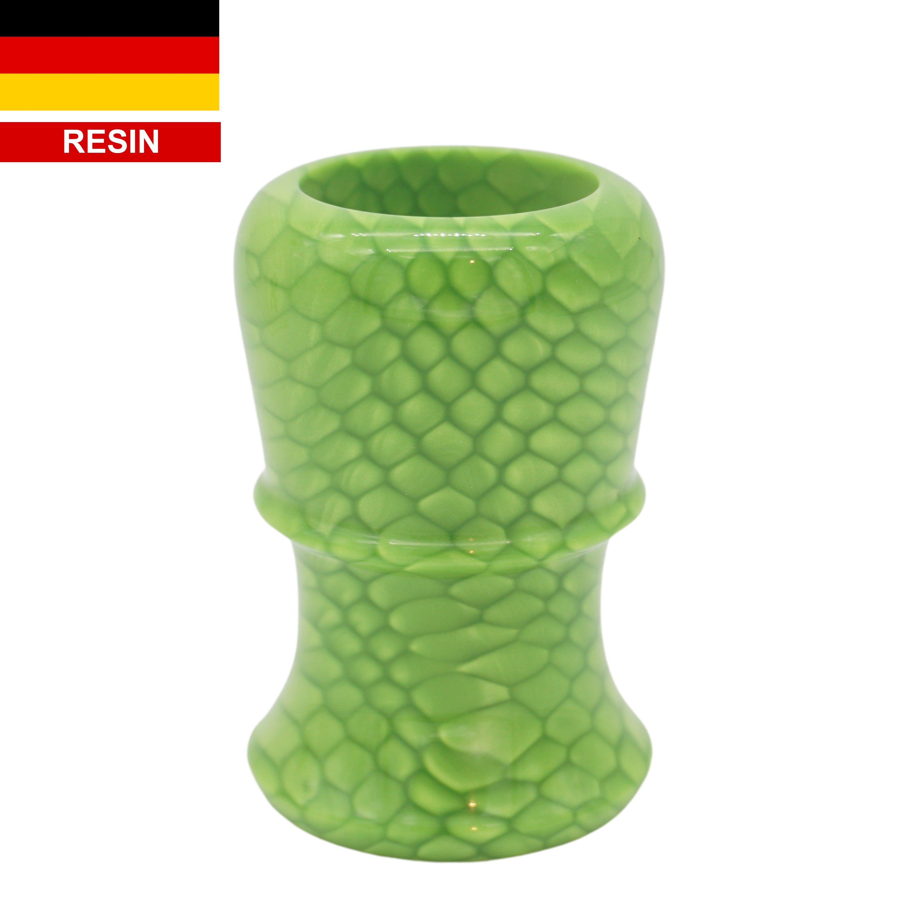 Premium Green Snakeskin Handcrafted Shaving Brush Handle - Fits 24mm & 26mm Knots - Perfect for Wet Shaving & Grooming Kits - Luxury Men's Shaving Accessories