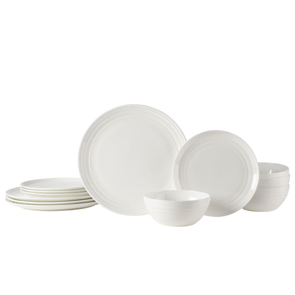 Kamryn 12-Piece Vegan Bone Dinnerware Set - Service for 4 | Eco-Friendly Tableware for Everyday Dining & Entertaining