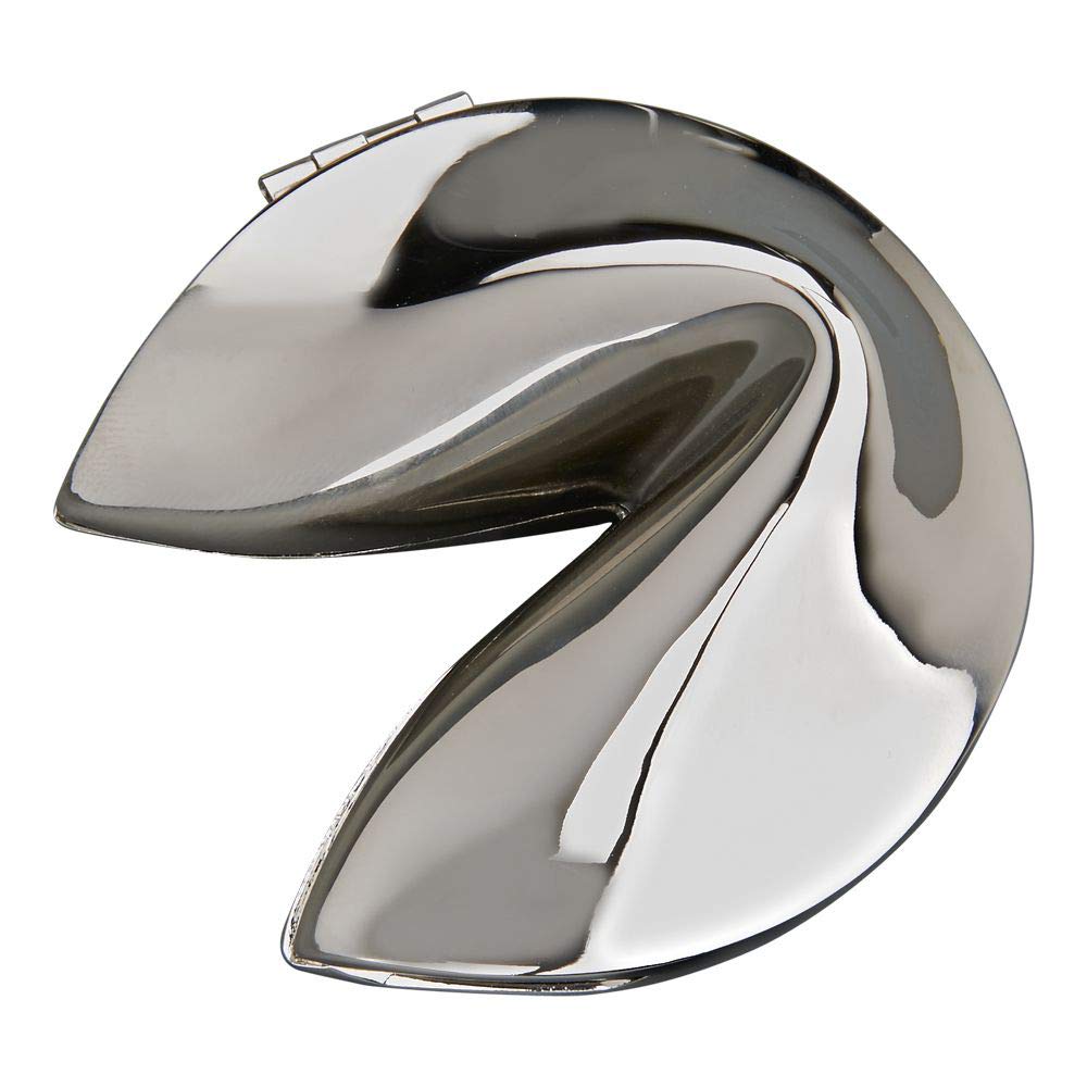 Silver Metal Fortune Cookie Jewelry Box - Elegant Wedding Keepsake Gift for Brides, Bridesmaids & Couples | Perfect for Wedding Favors, Anniversary Gifts & Jewelry Storage