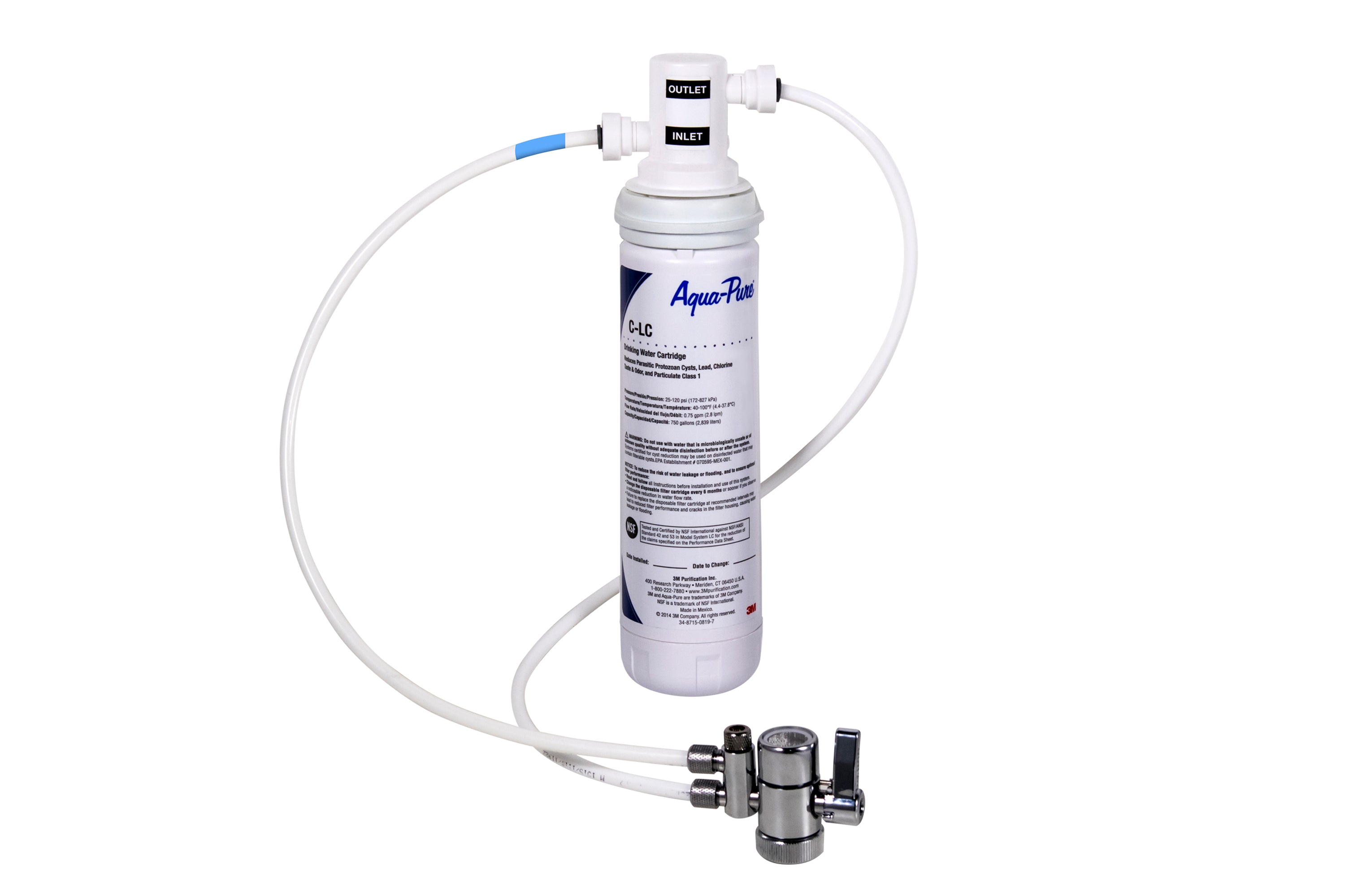 3M High-Efficiency Water Filtration System AP Easy LC with DIY Splitter - Clean Drinking Water for Home, Office, and RV Use