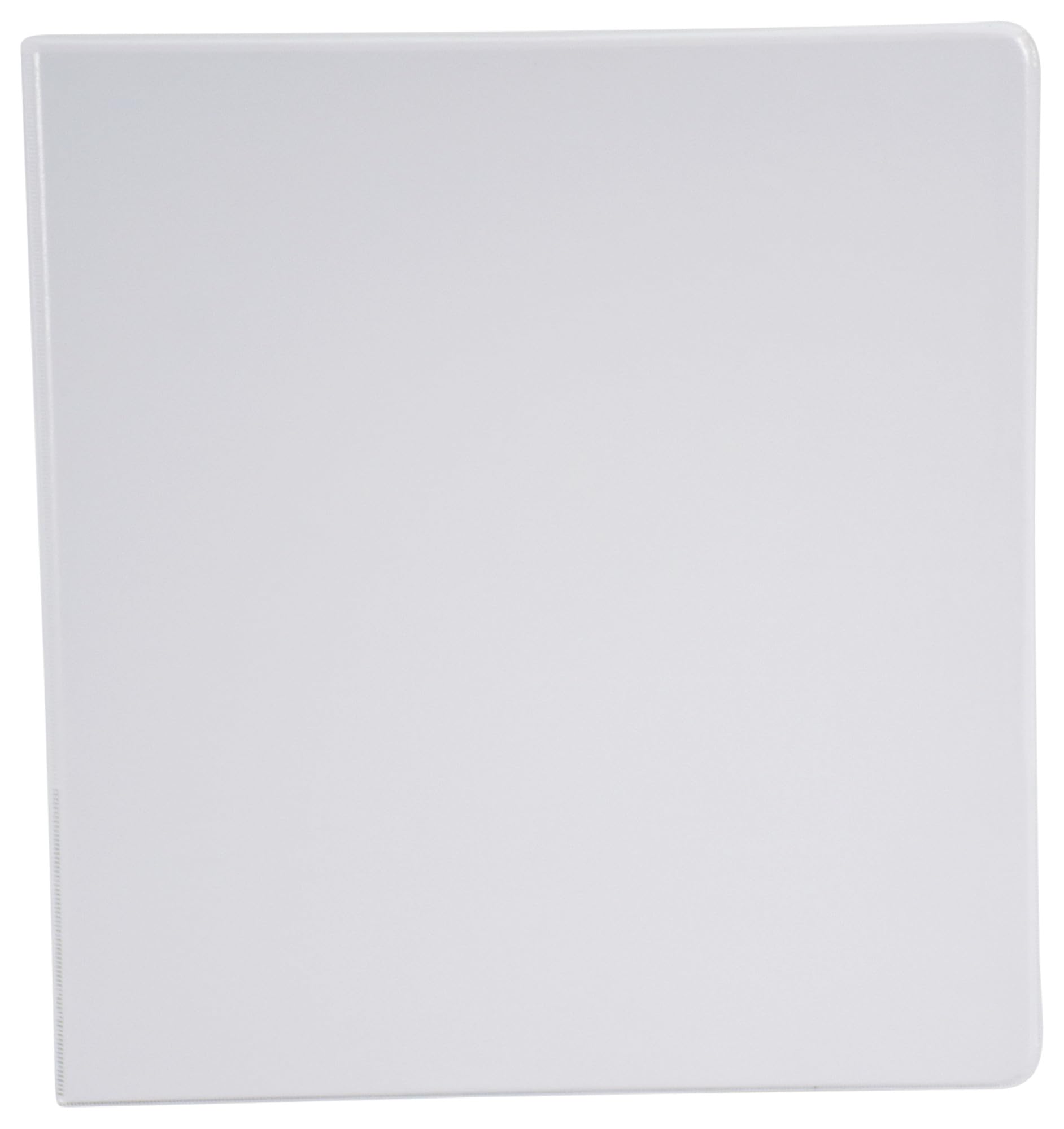School Smart 1 Inch White Polypropylene Round Ring Binder - Durable 3-Ring Binder for School, Office & Home Organization, Document Storage & Presentation