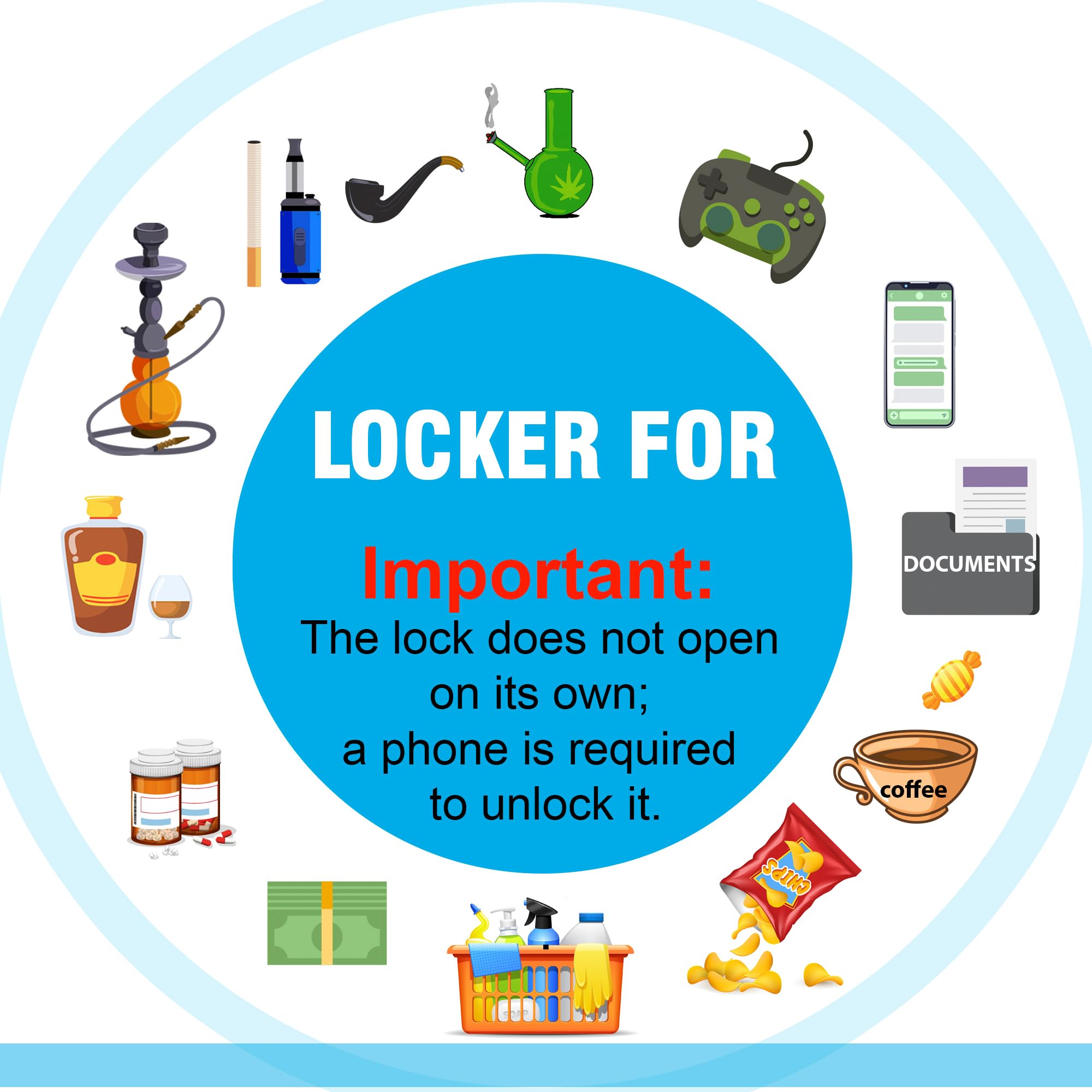 Smart Bluetooth Time Lock Box with App Control - Secure Liquor Cabinet, Snack, Medication & Electronic Storage - Ideal for Home, Office & Travel Use