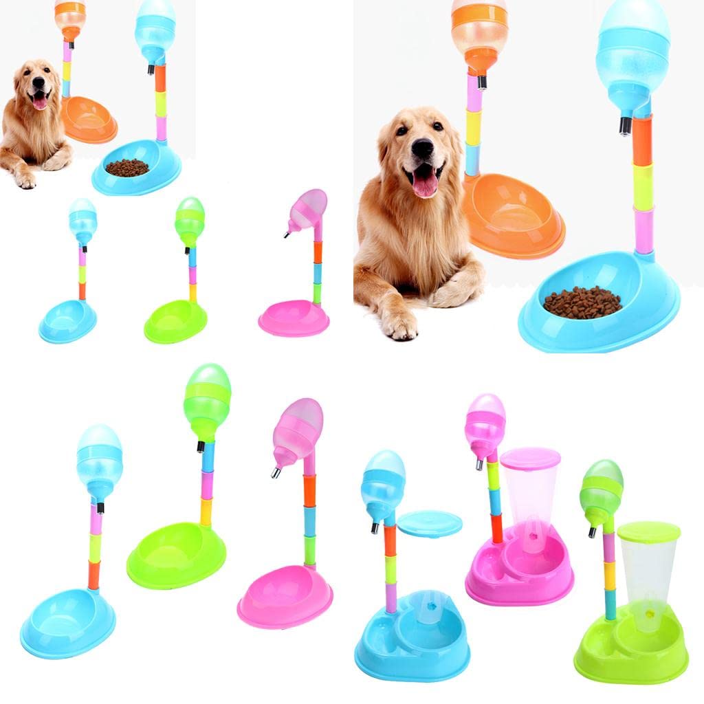 UJEAVETTE® Automatic Pet Water Dispenser for Cats & Dogs - 2L Pink Bowl with Food Stand - Perfect for Home, Office & Travel Use
