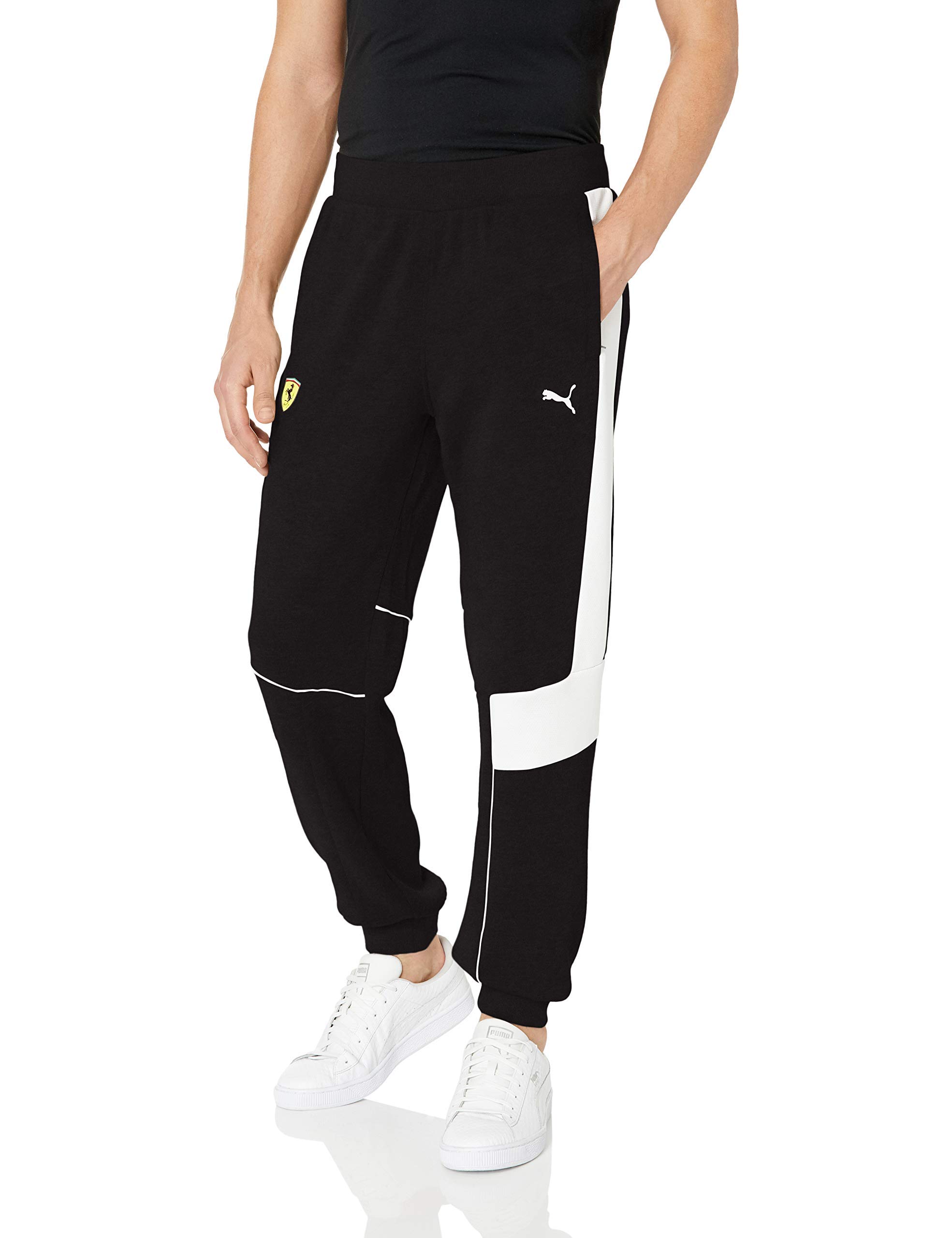 PUMA Men's Ferrari Logo Sweatpants - Comfortable Athletic Jogger Pants for Running, Gym & Casual Wear - Breathable & Lightweight Workout Pants