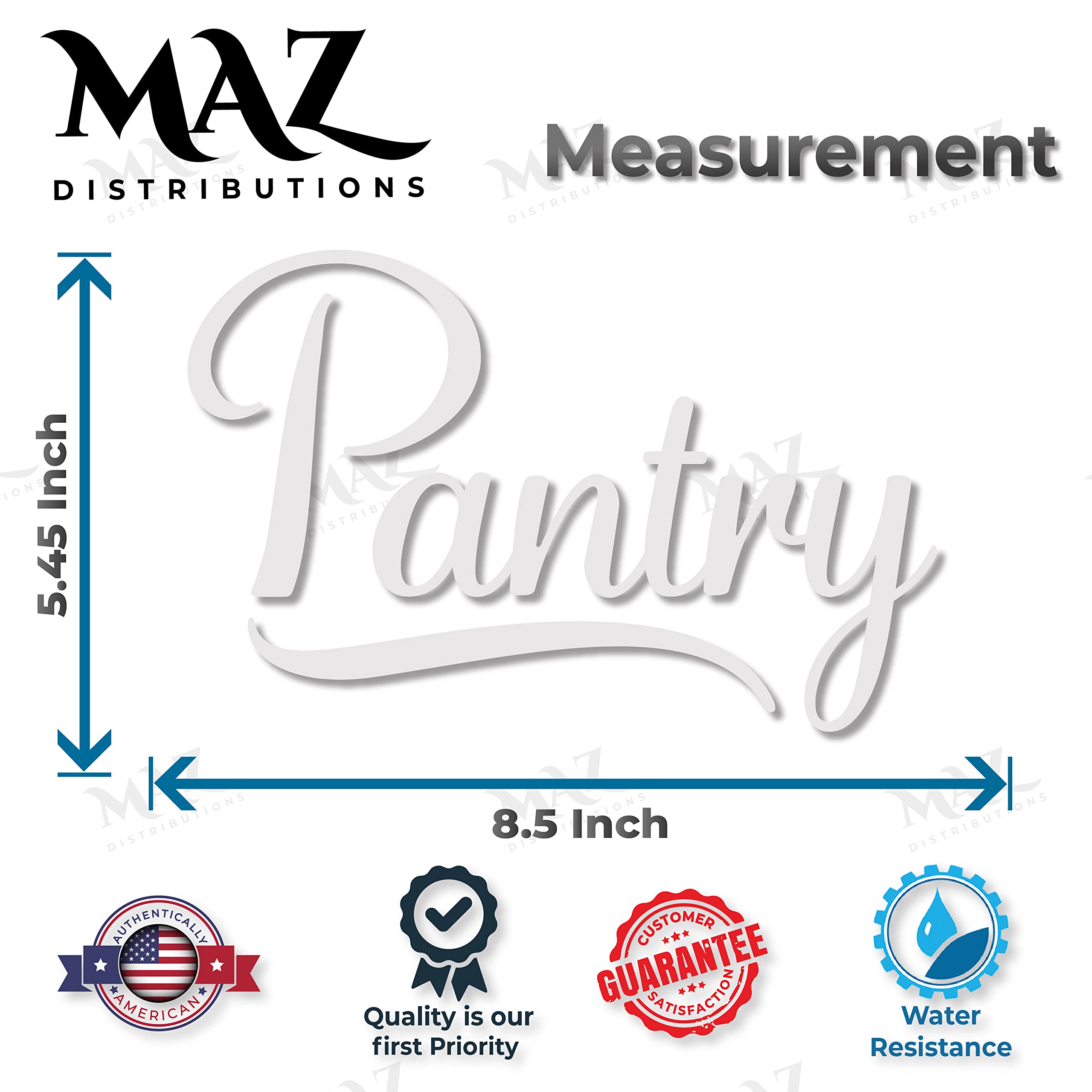 MAZ DISTRIBUTIONS – Pantry Sticker – Vinyl Decal for Refrigerators & Store Doors – Removable Waterproof Sticker for Indoor & Outdoor Use – Perfect for Office, Canteen & Home Organization