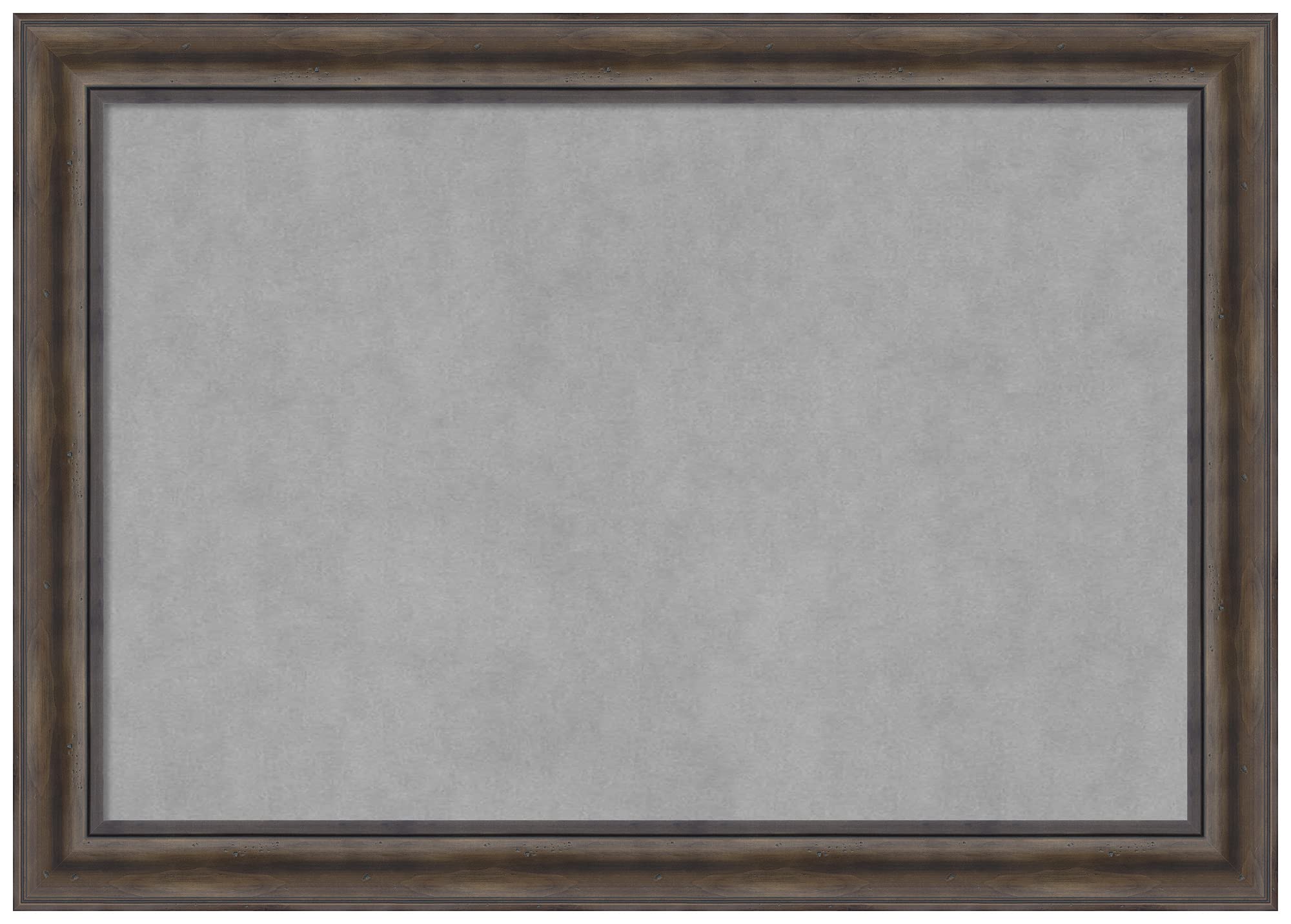 Amanti Art 29x41 Brown Framed Magnetic Vision Board - 100% Metal Sheet for Office Decor & Home Organization | Perfect for Mudroom, Kitchen, Kids Room & Creative Workspaces