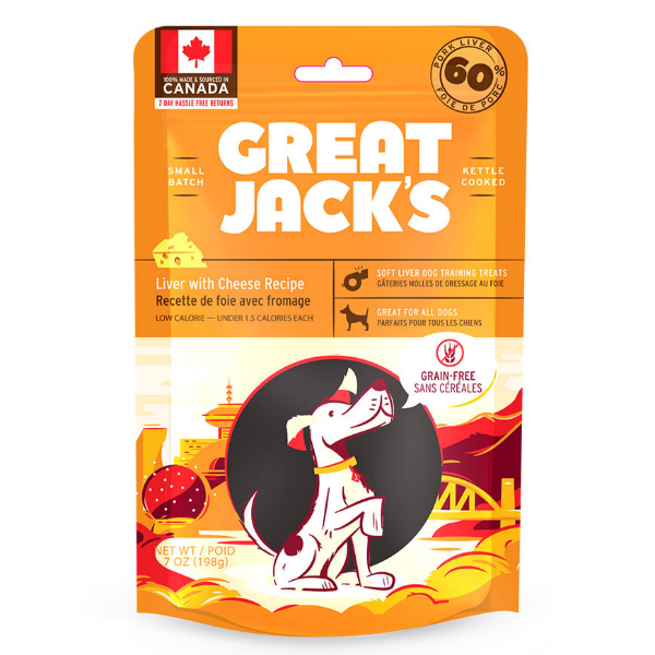 Premium Jack's Dog Training Treats - Liver & Cheese Flavor | High-Reward Snacks for Obedience & Behavior Training | Ideal for Puppy, Small & Large Breeds