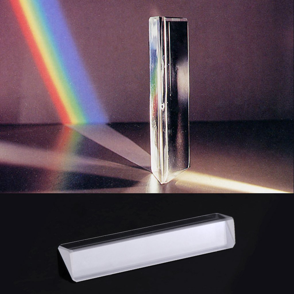 Premium Optical Glass Triangular Prism for Rainbow Making, Light Refraction & Spectrum Science Experiments - Perfect for Photography, Education & STEM Learning | Great for Classrooms, Kids Science Projects & Creative Photography Effects