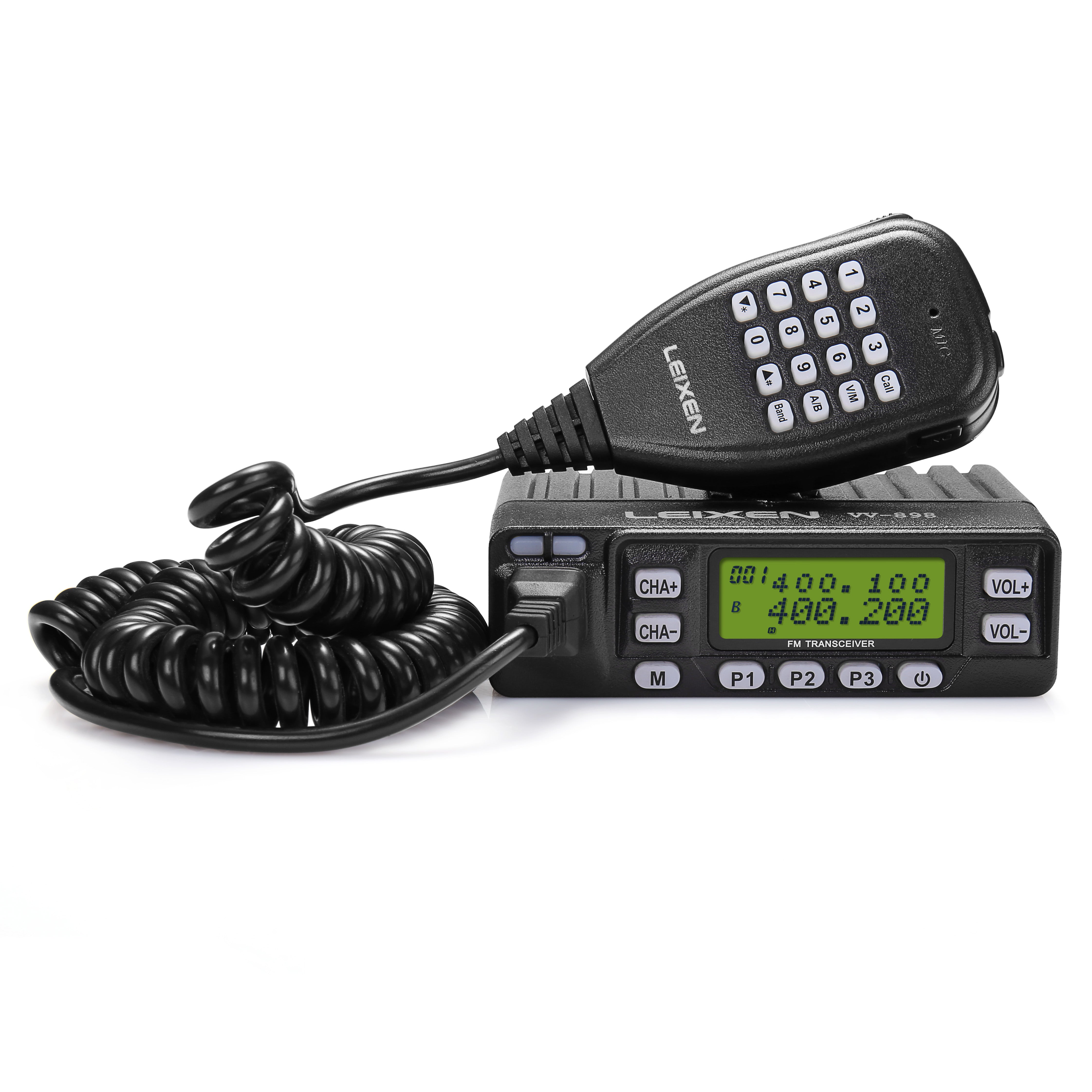 Leixen VV-898 Dual Band Mobile Radio - 136-174MHz & 400-470MHz, 4W/10W Power - for Truckers, Emergency Communication & Ham Radio Enthusiasts