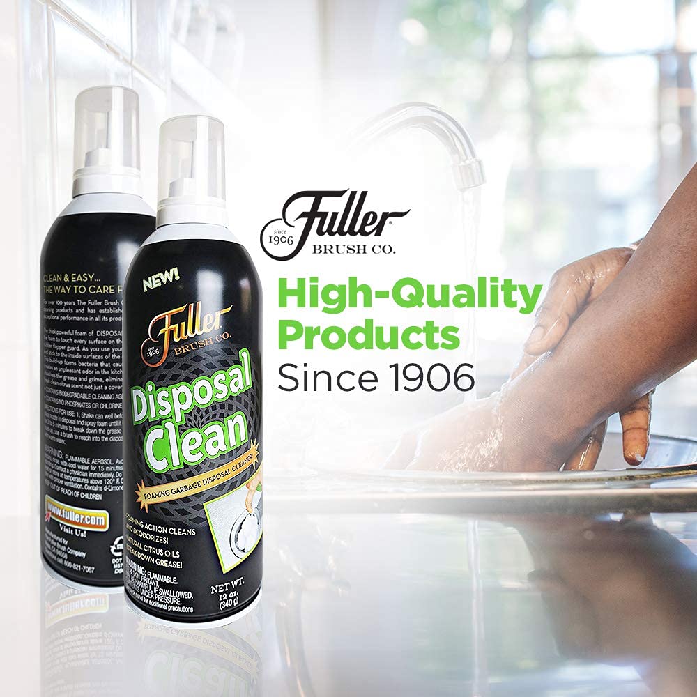 Fuller Brush Garbage Disposal Cleaner with Foaming Action - Fresh Citrus Scent (12 oz, 6 Pack) | Eliminates Odors & Cleans Kitchen Sink Drains | Perfect for Home & Commercial Use
