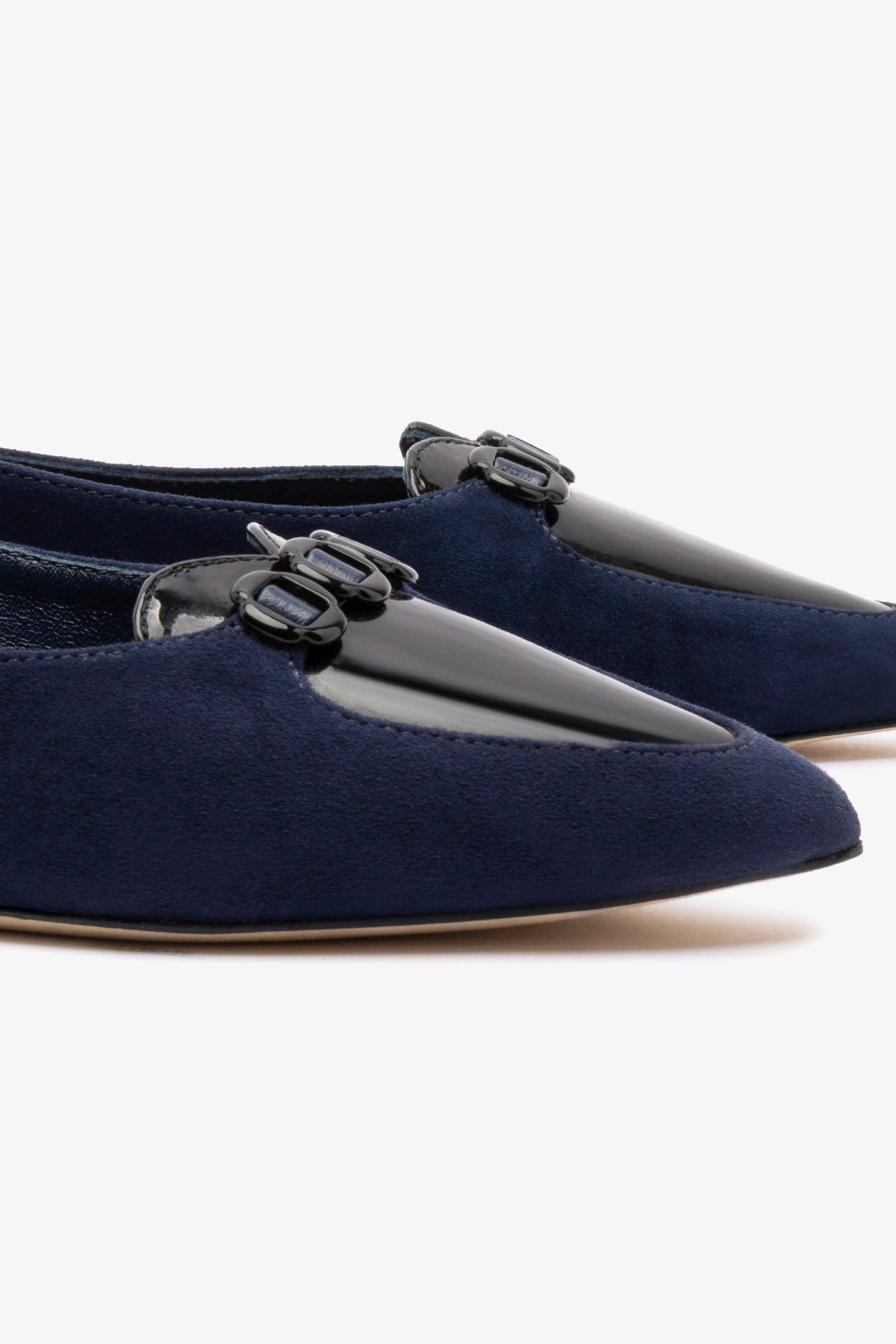 Audrey Flat Shoes for Women - Navy Blue Suede Loafers - Comfortable & Stylish Slip-Ons for Casual Wear, Office & Travel